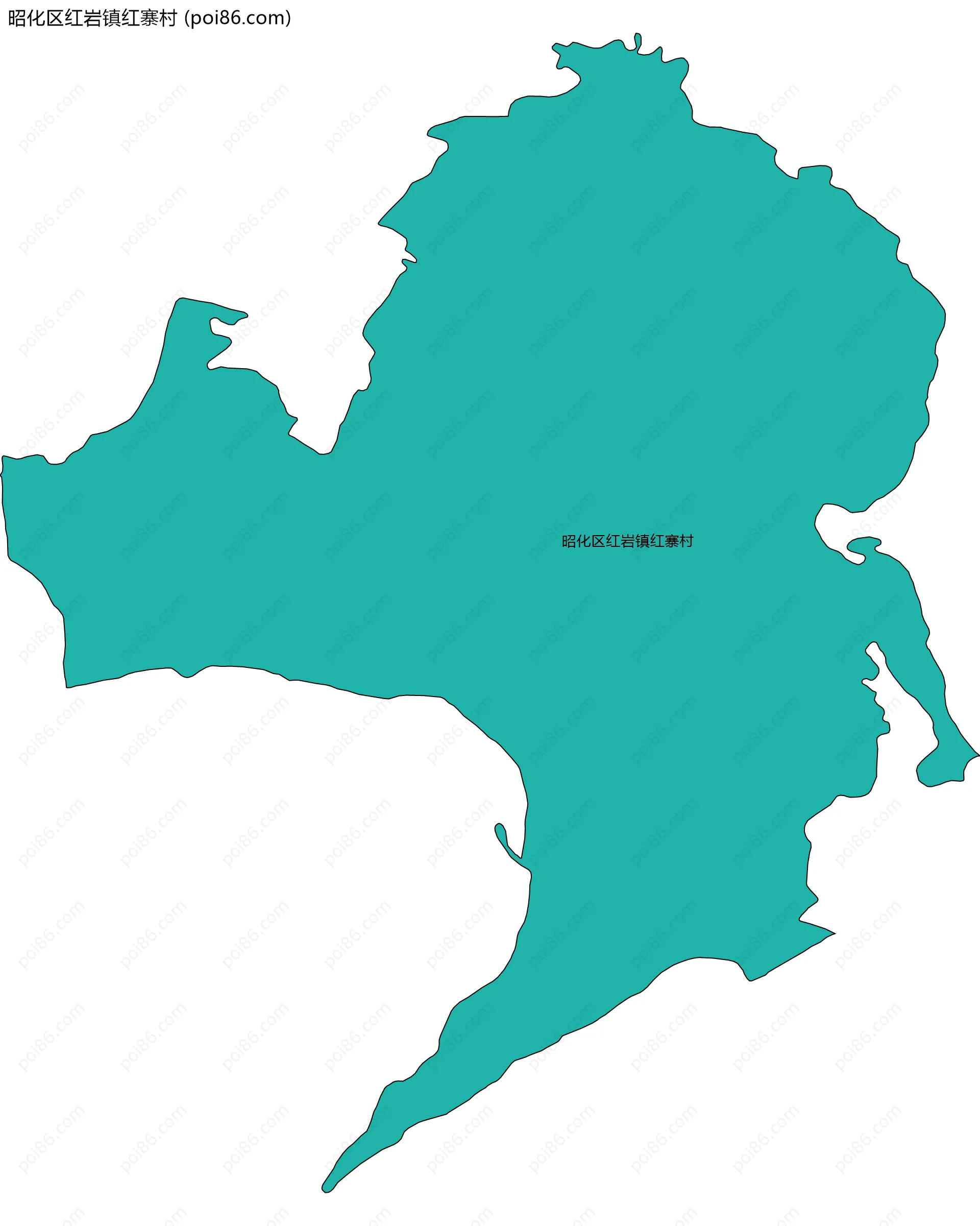 昭化区红岩镇红寨村边界地图