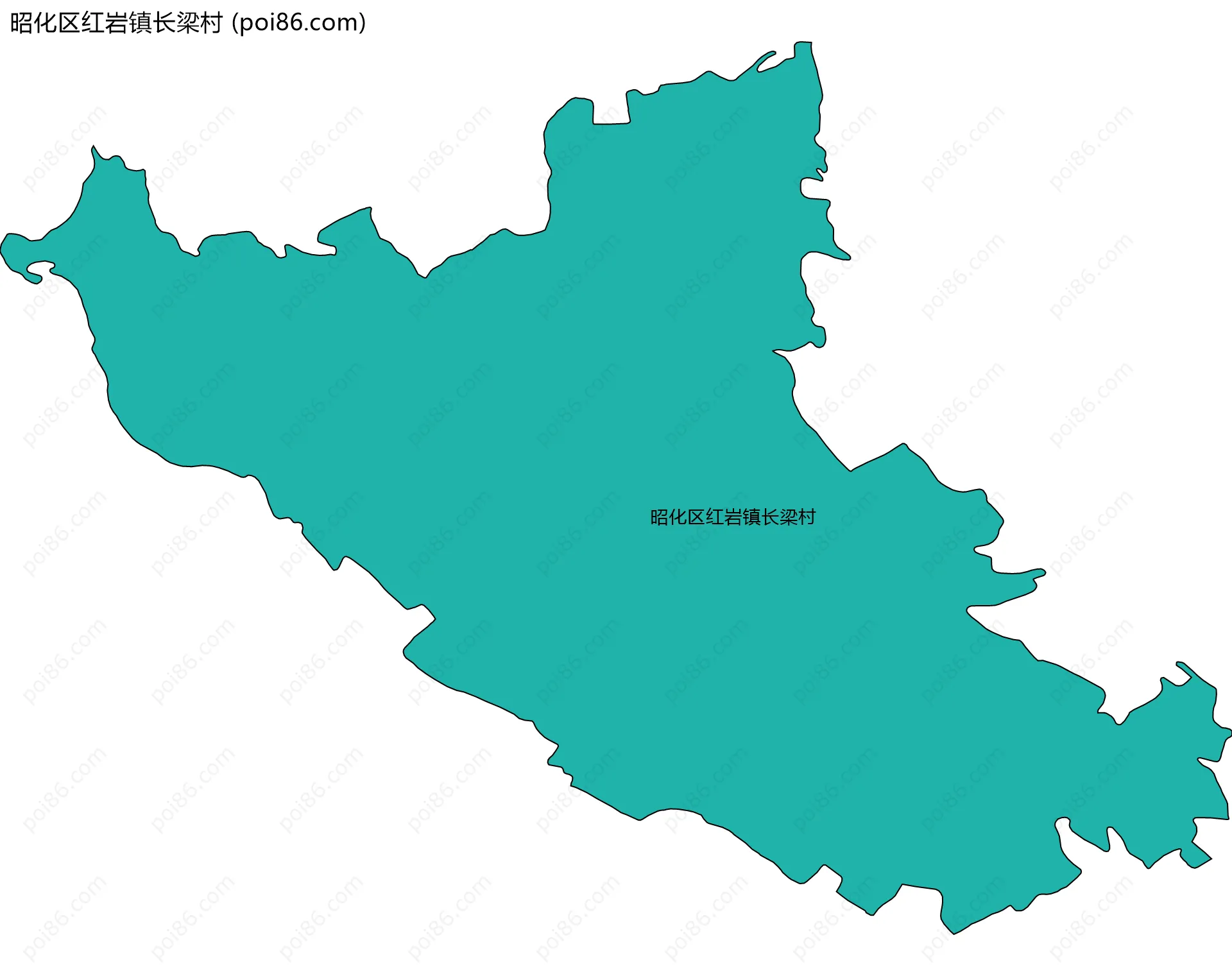 昭化区红岩镇长梁村边界地图