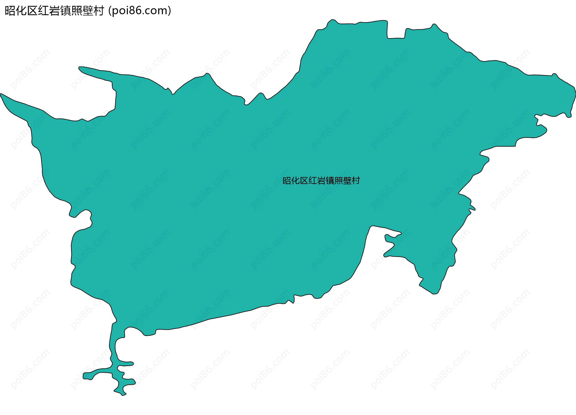 昭化区红岩镇照壁村边界地图