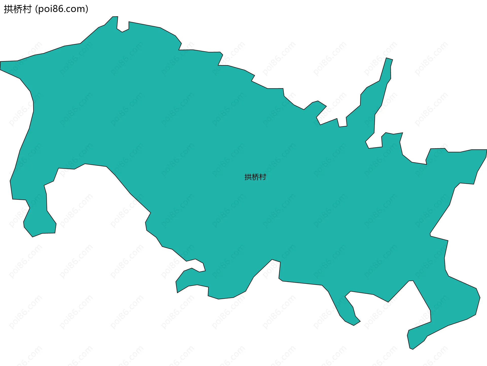 拱桥村边界地图