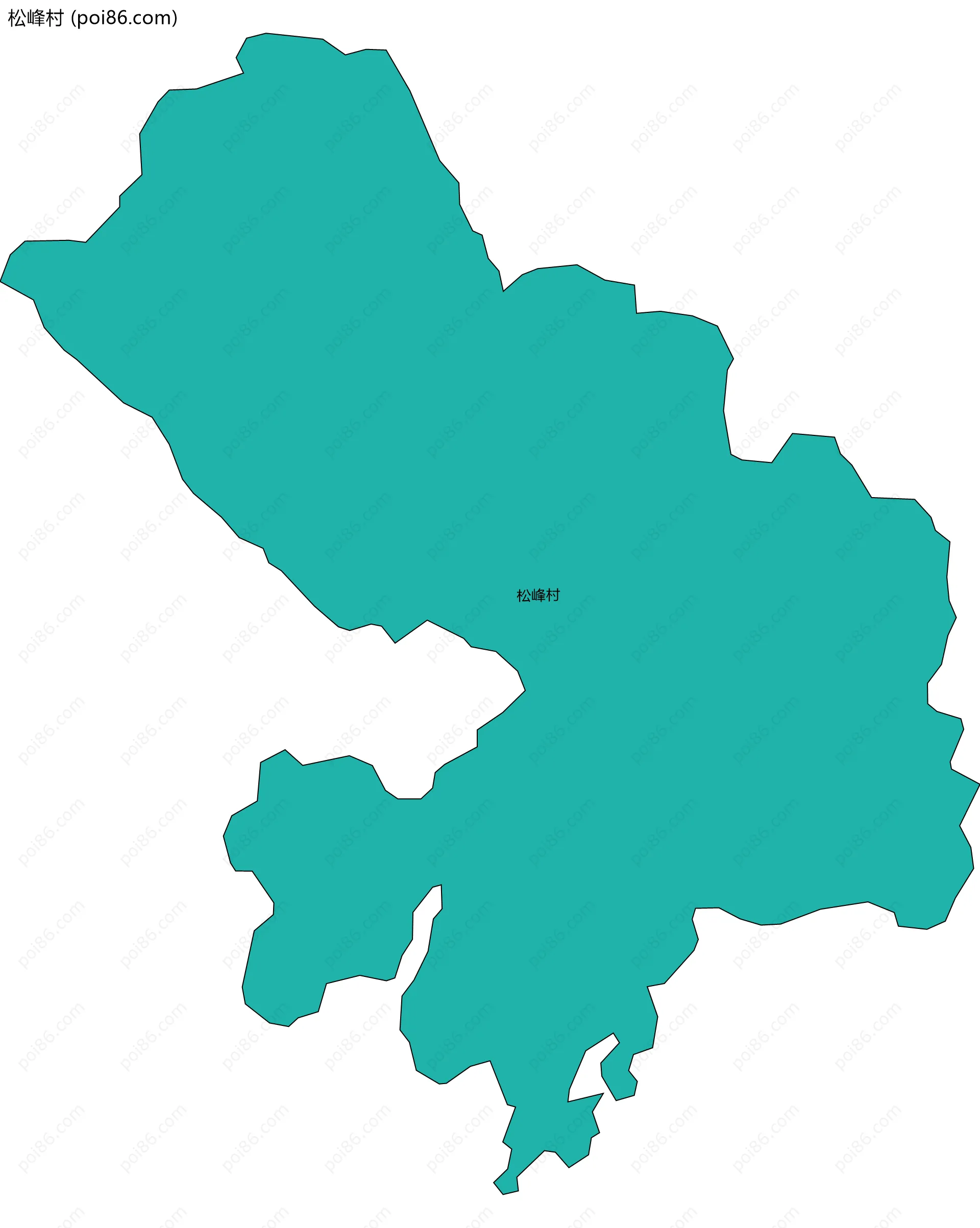 松峰村边界地图