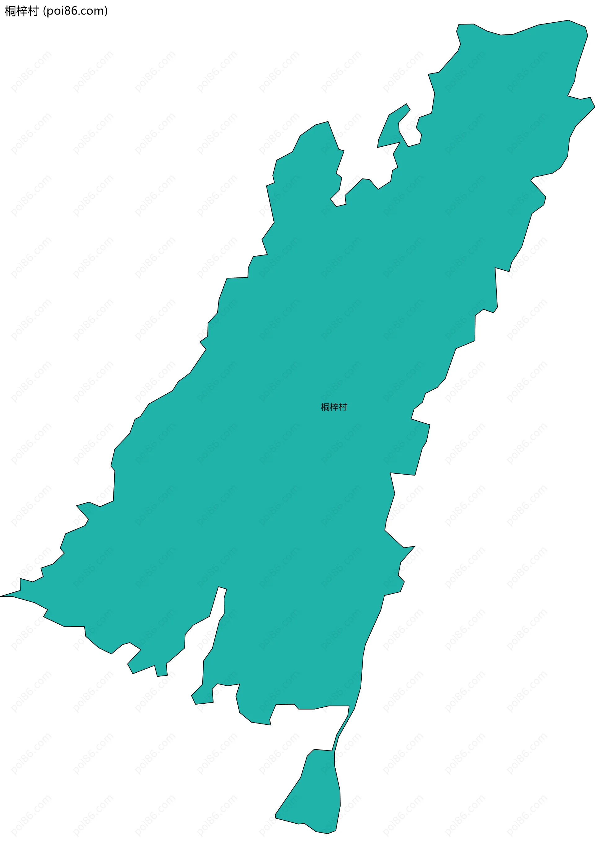 桐梓村边界地图