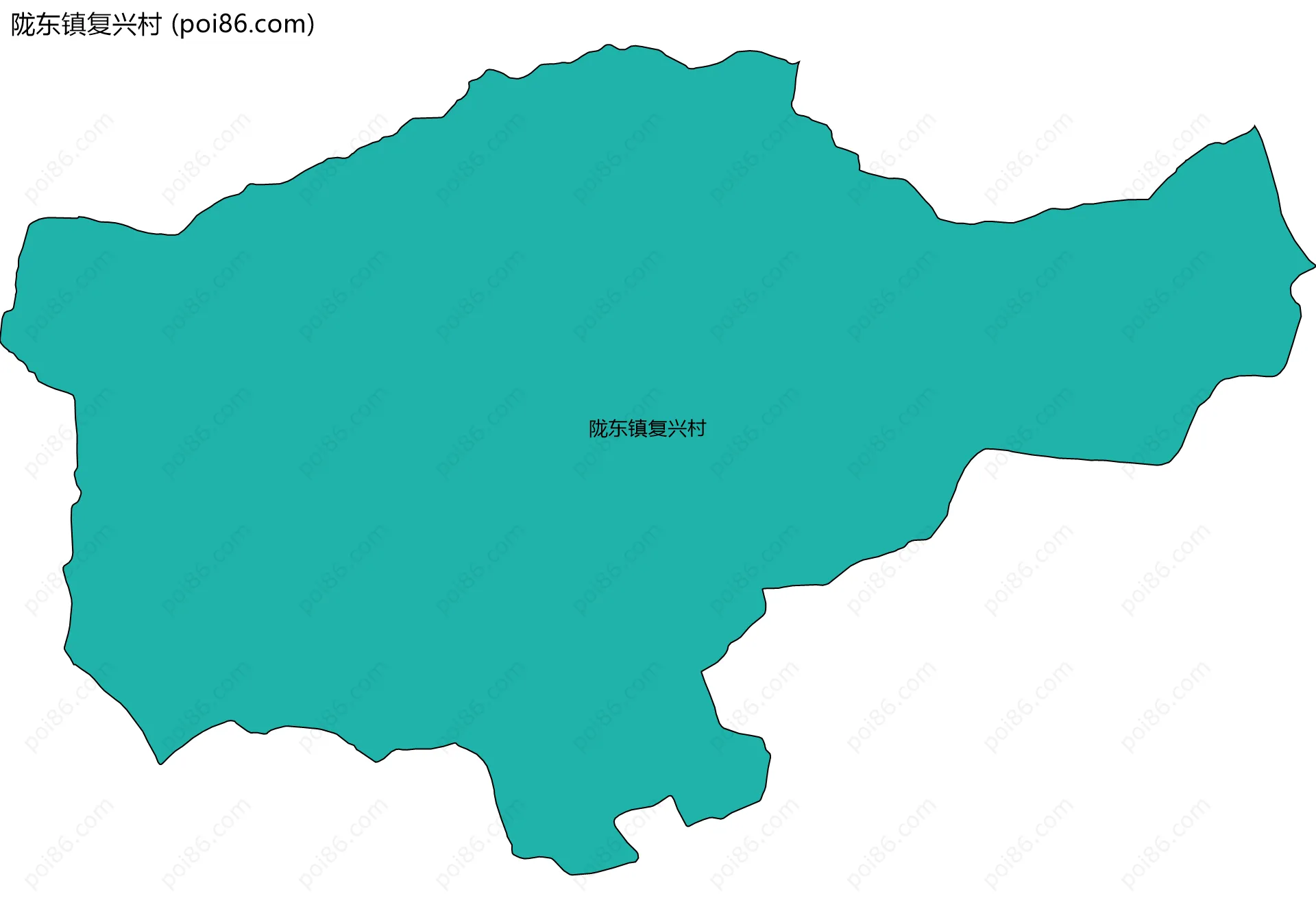 陇东镇复兴村边界地图