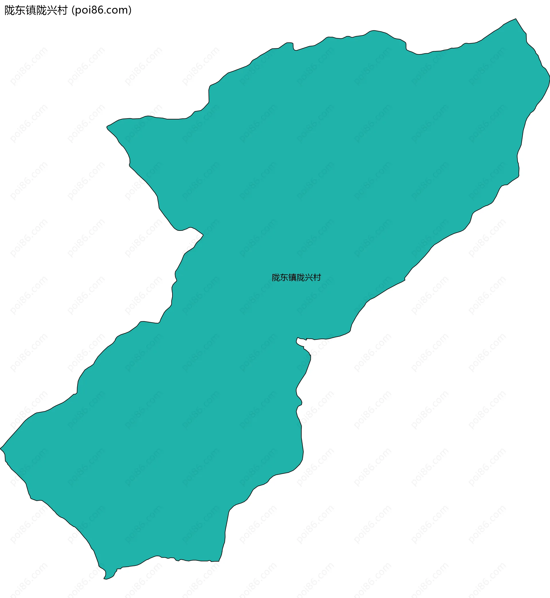 陇东镇陇兴村边界地图