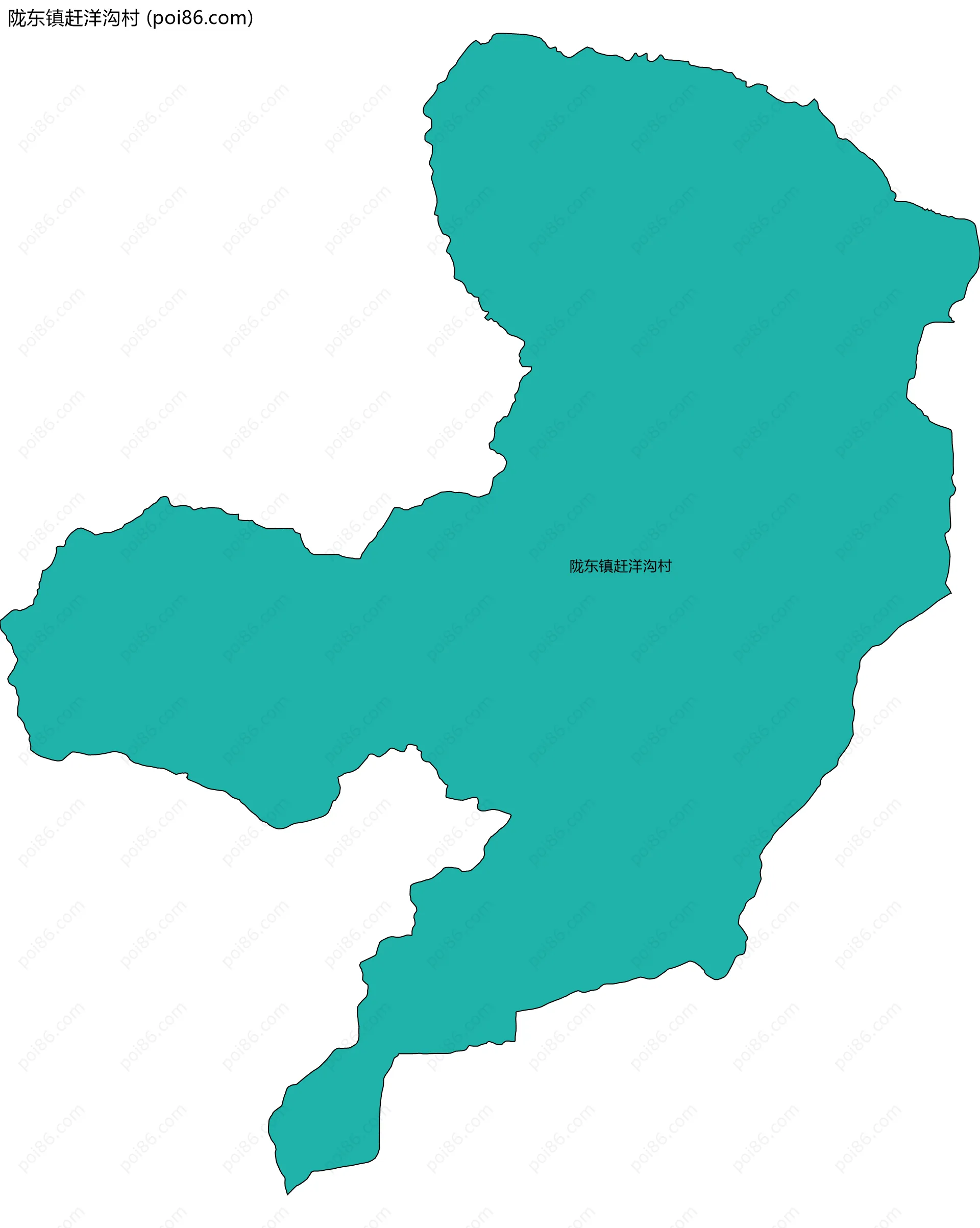 陇东镇赶洋沟村边界地图