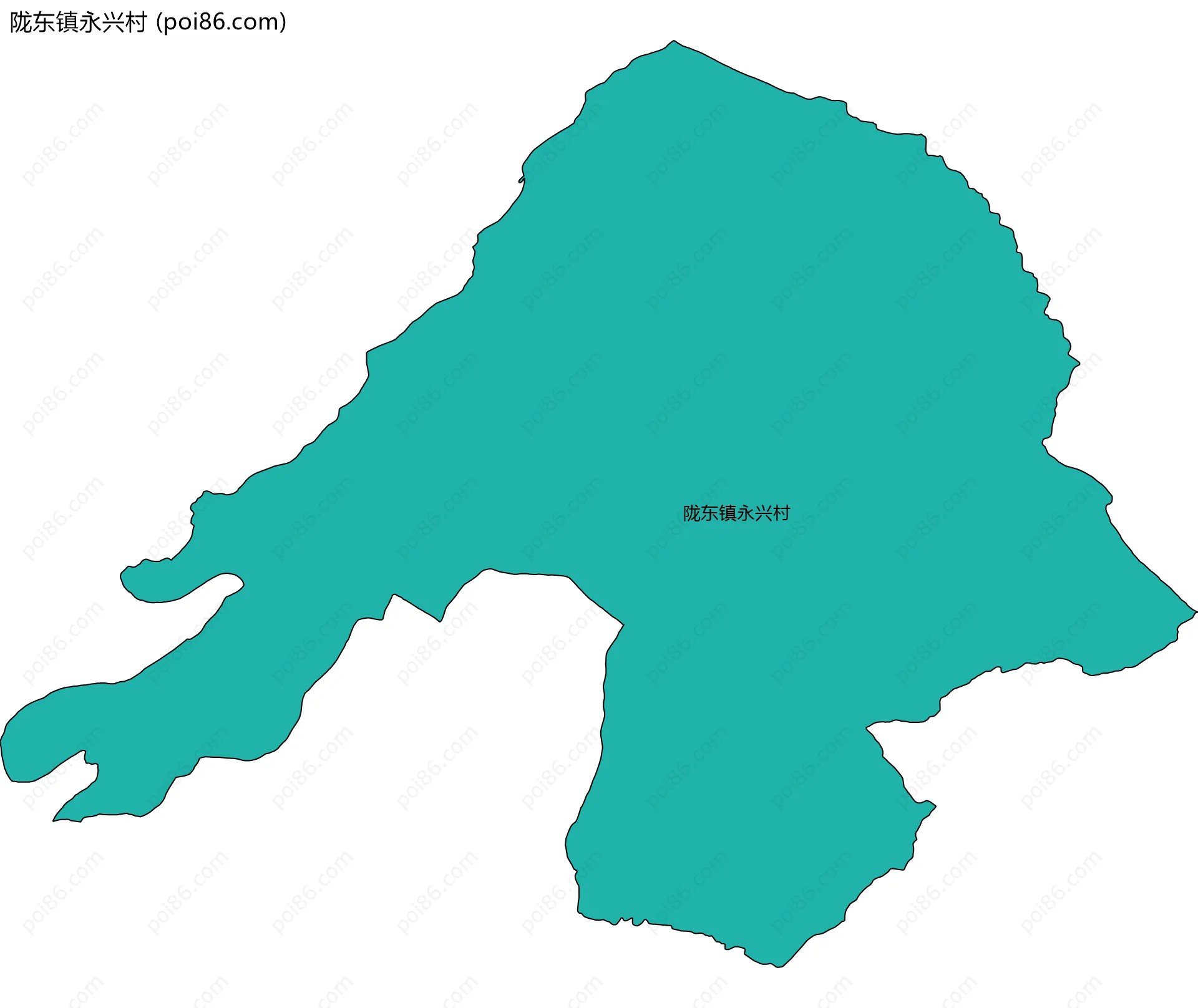 陇东镇永兴村边界地图