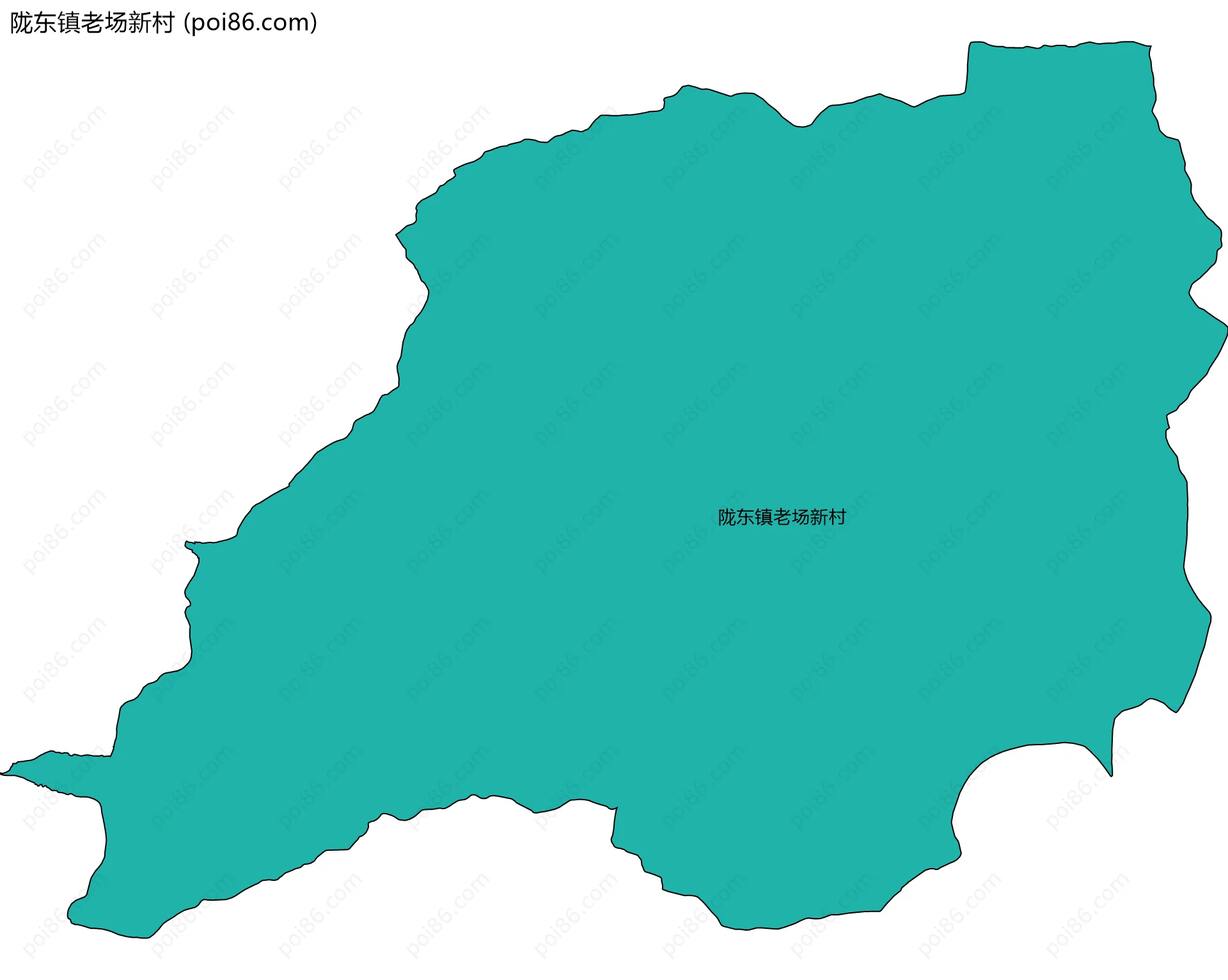 陇东镇老场新村边界地图