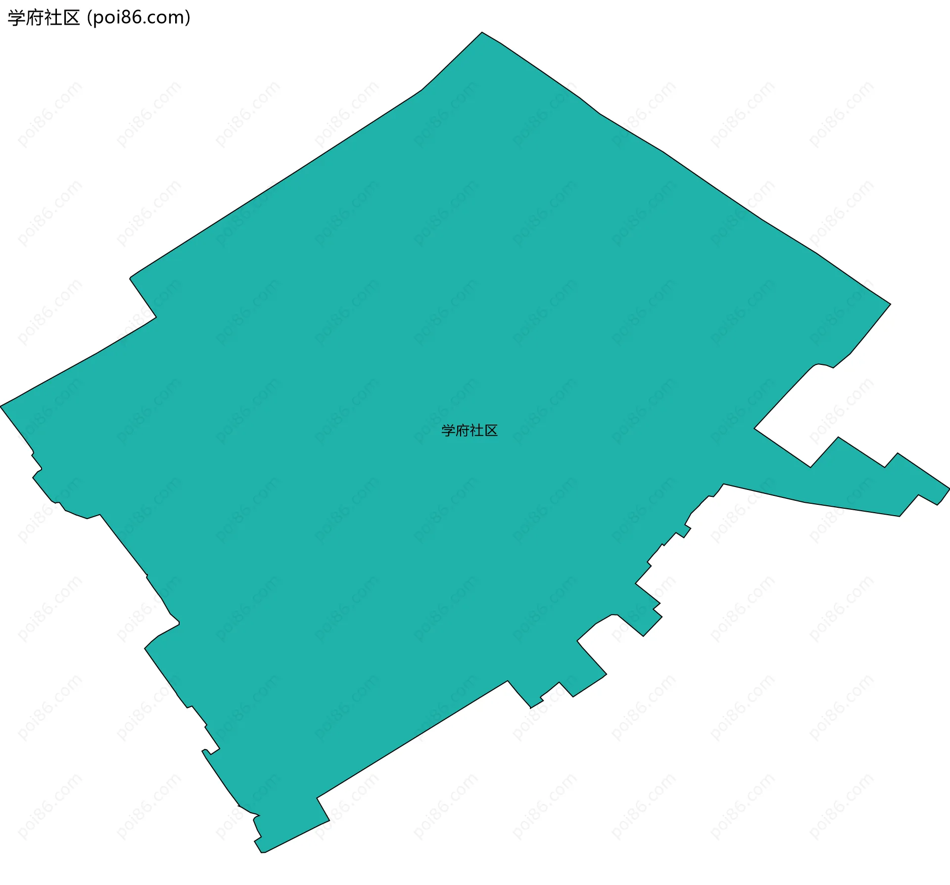 学府社区边界地图