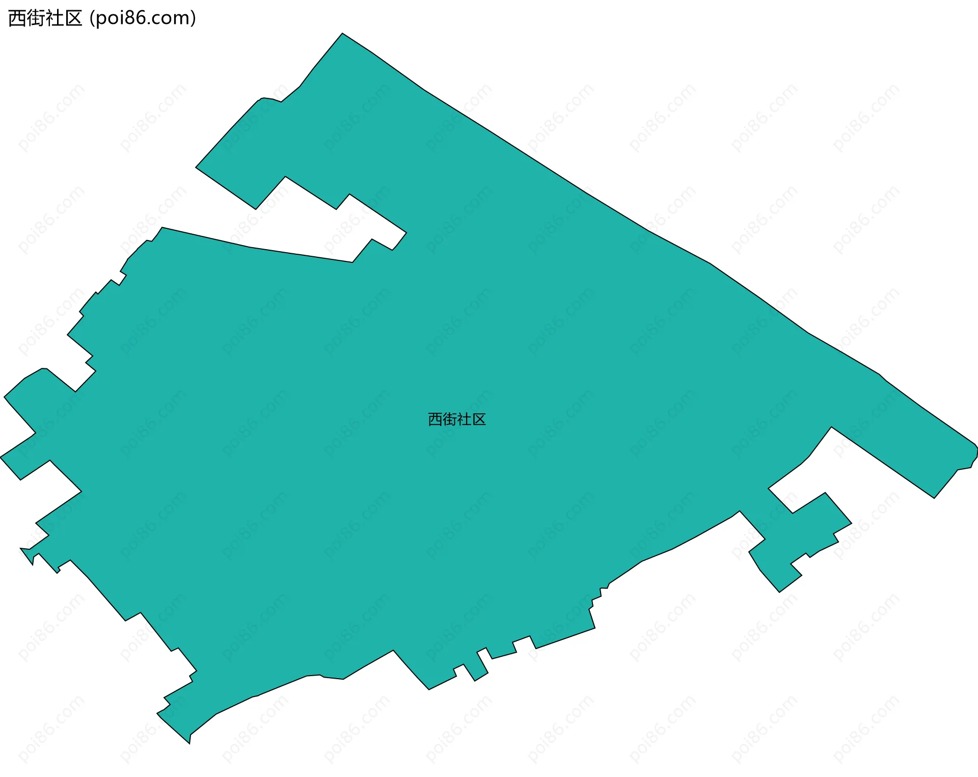 西街社区边界地图