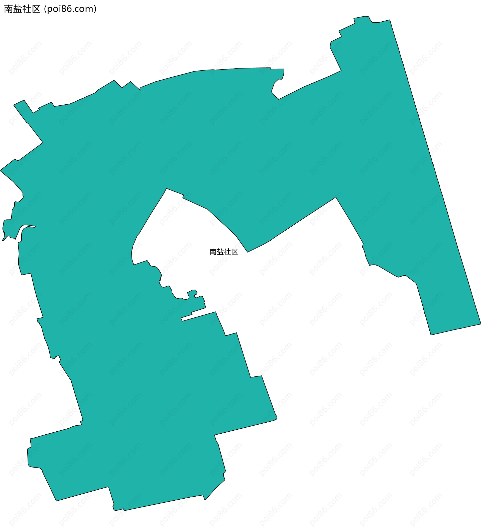南盐社区边界地图