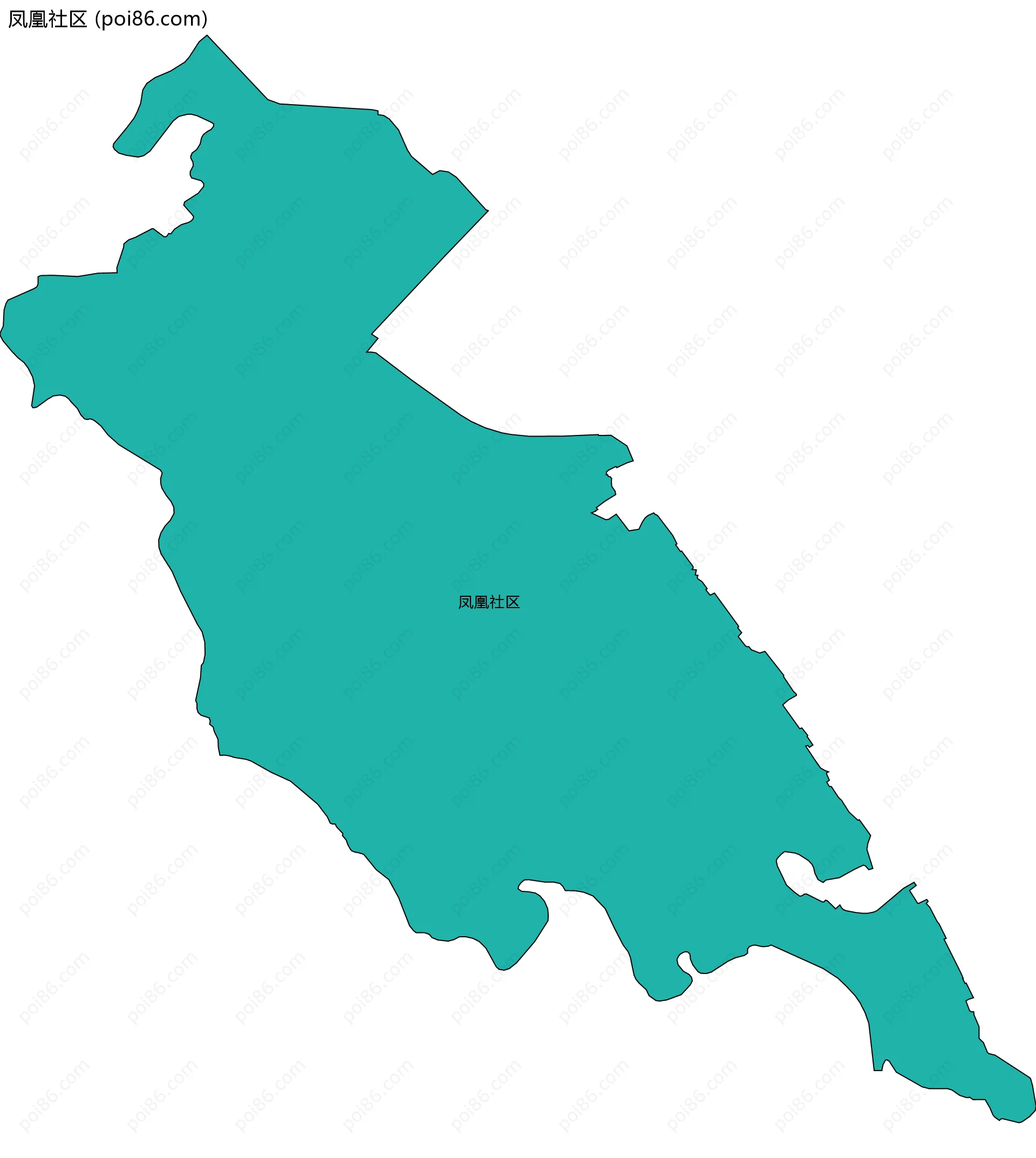 凤凰社区边界地图