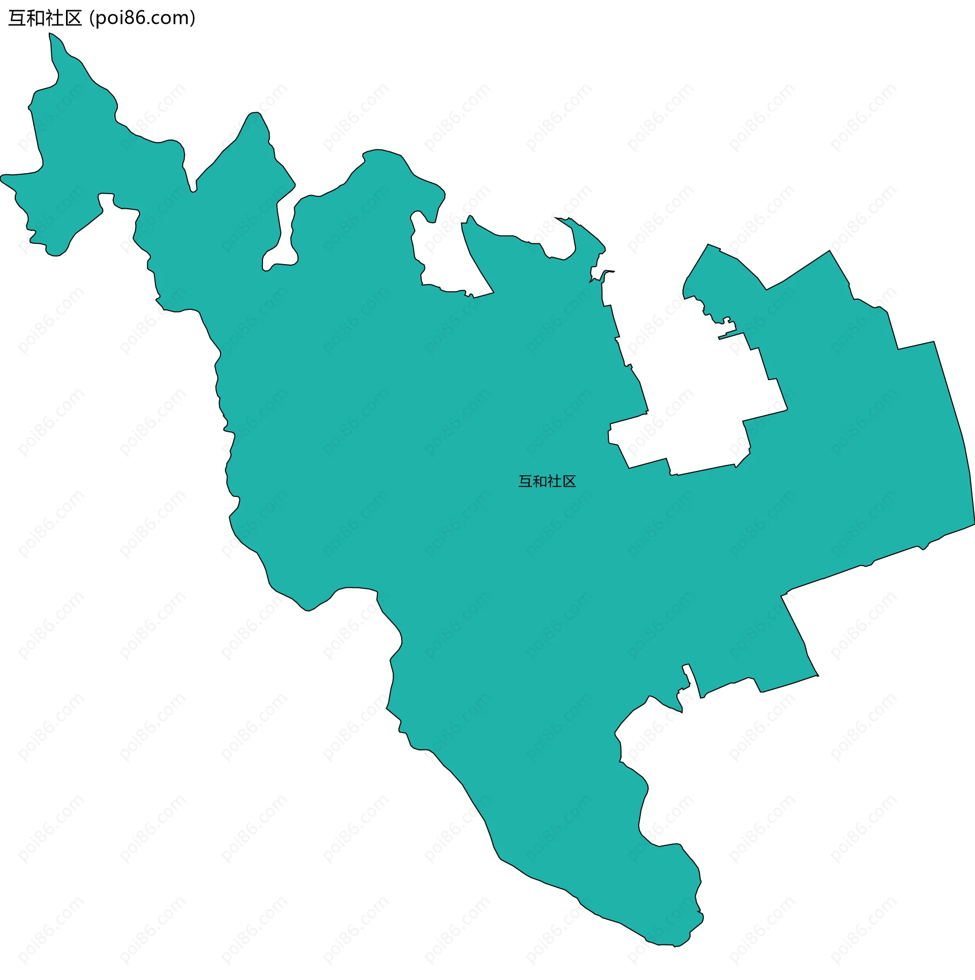 互和社区边界地图