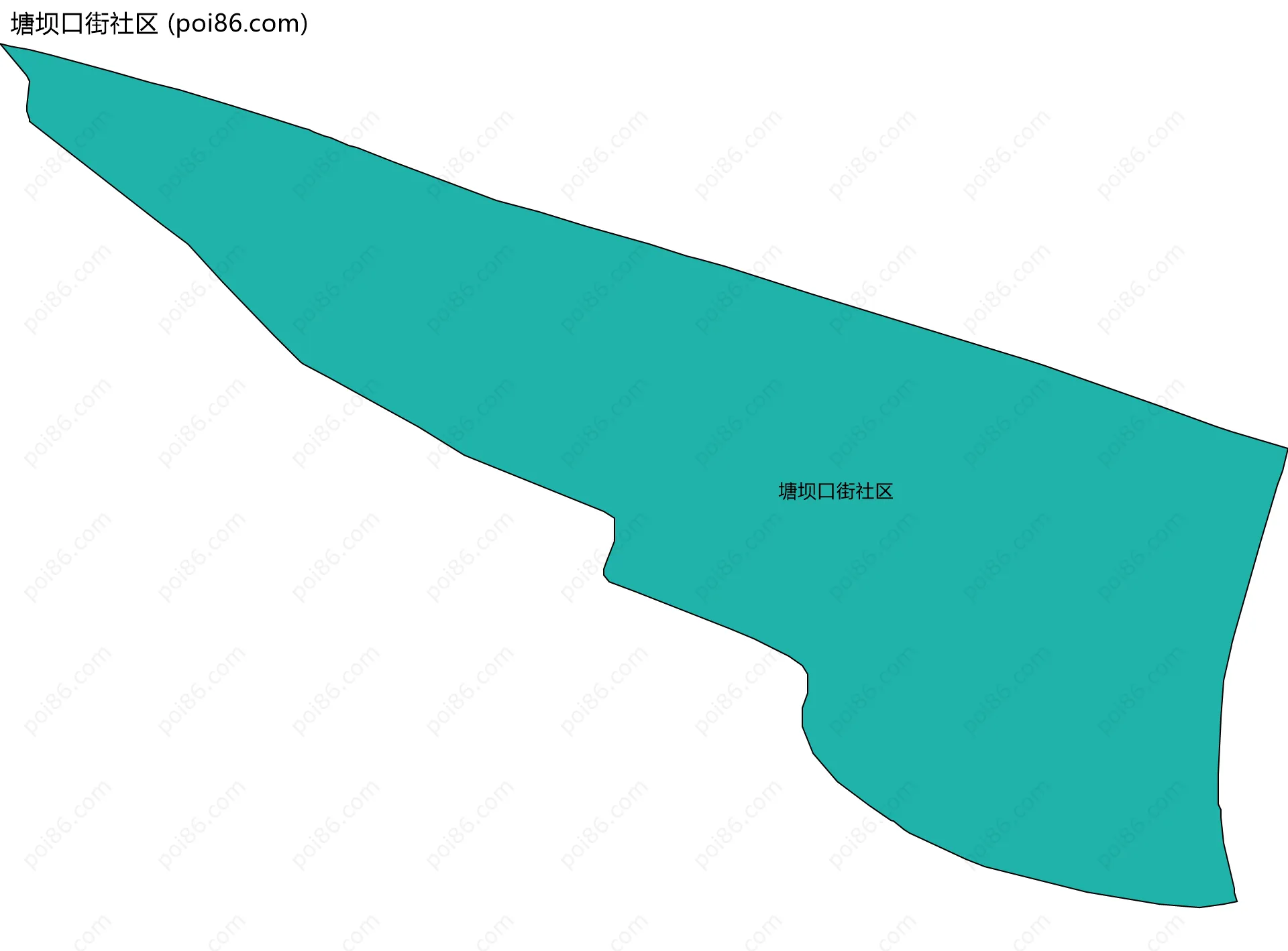 塘坝口街社区边界地图
