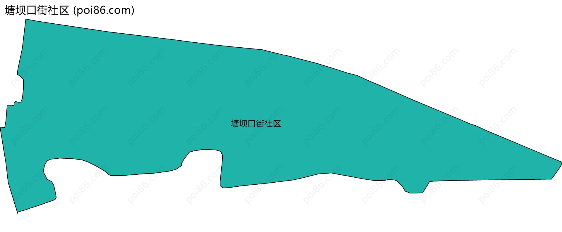 塘坝口街社区边界地图