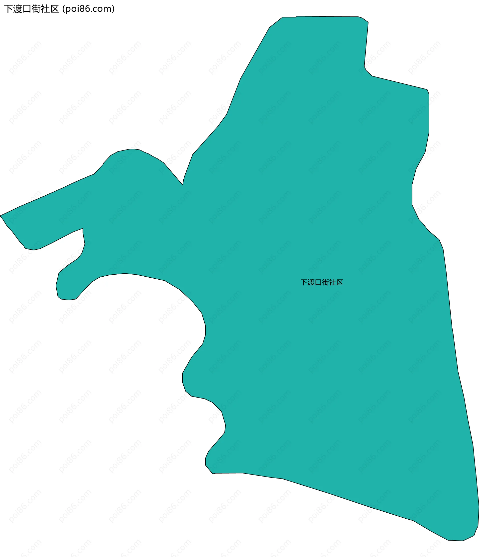 下渡口街社区边界地图