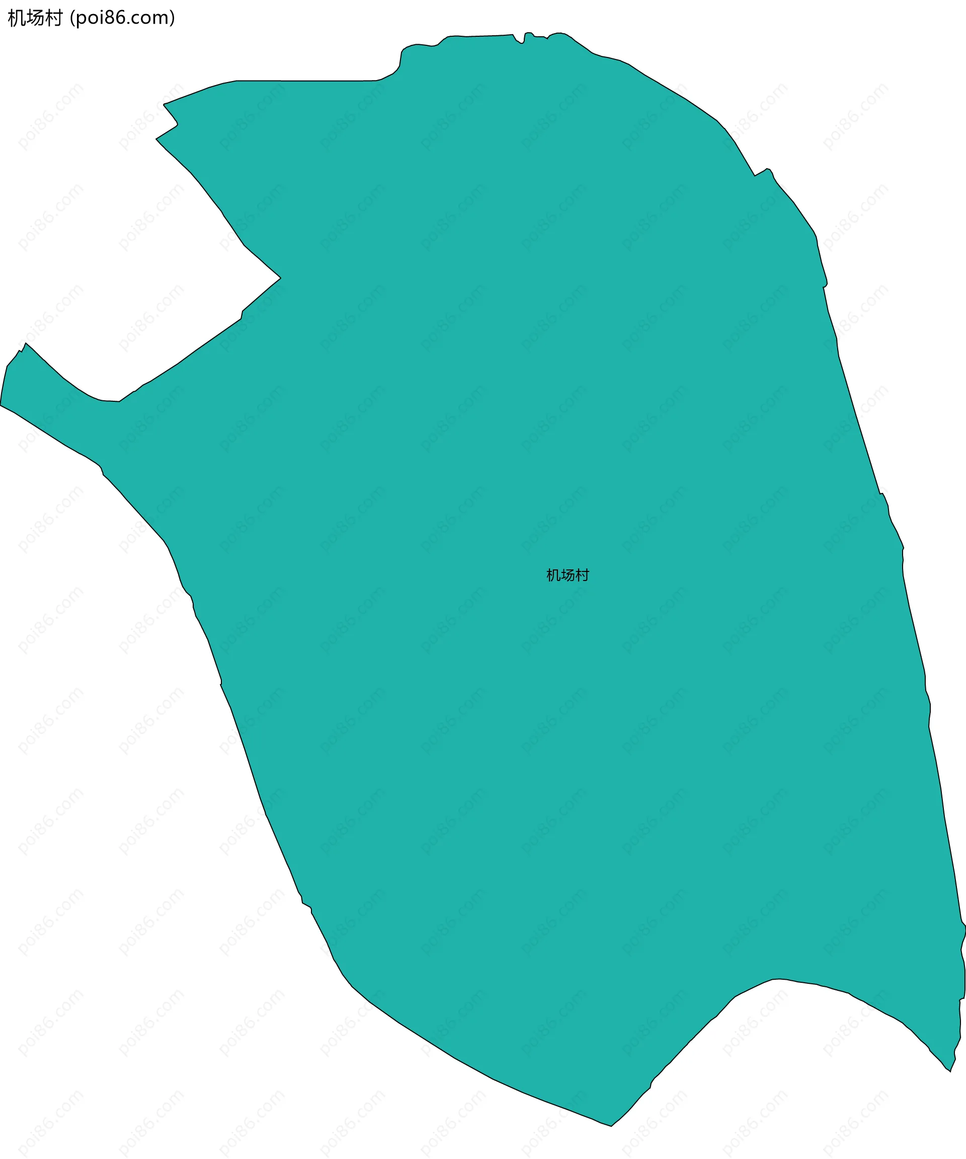 机场村边界地图