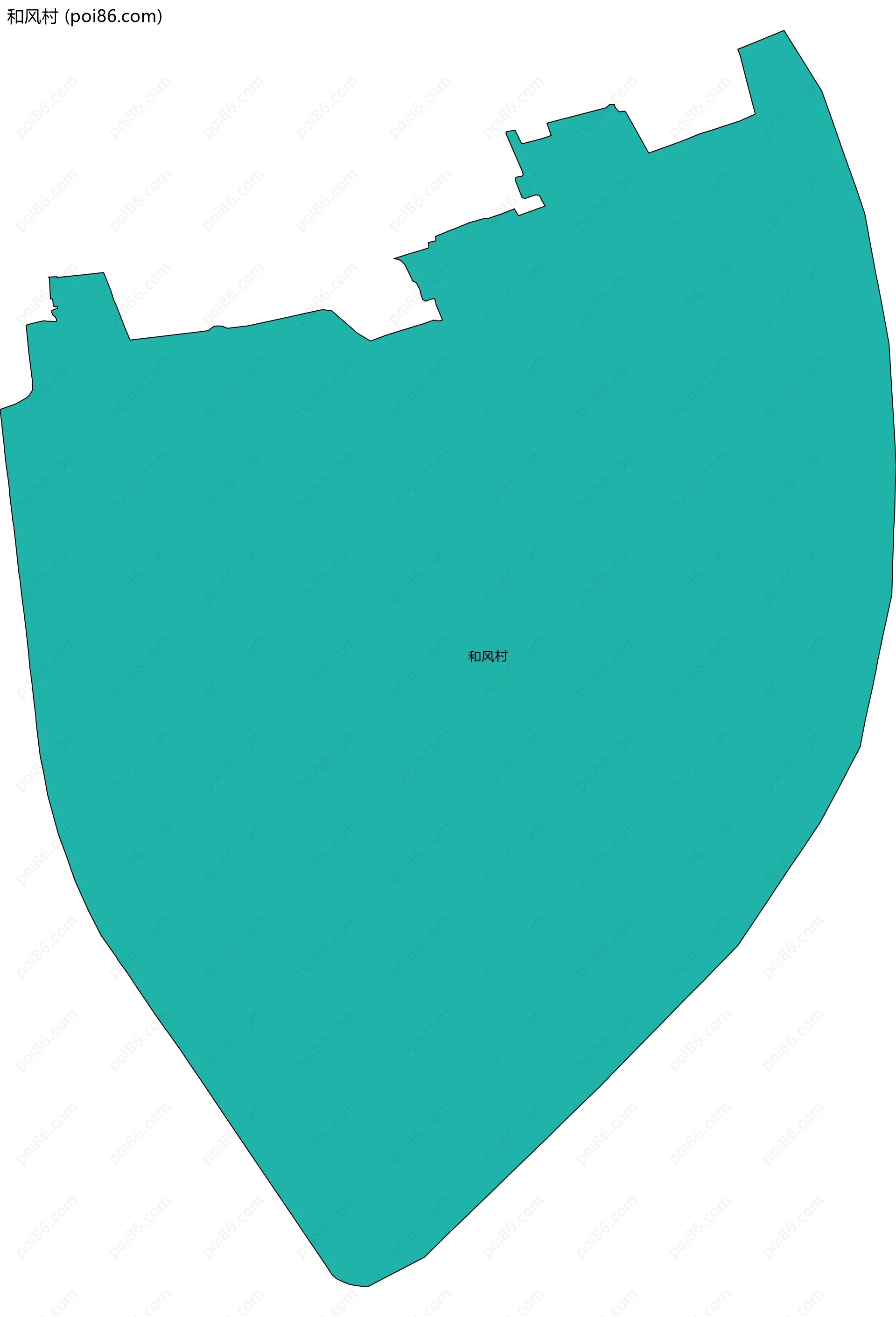 和风村边界地图