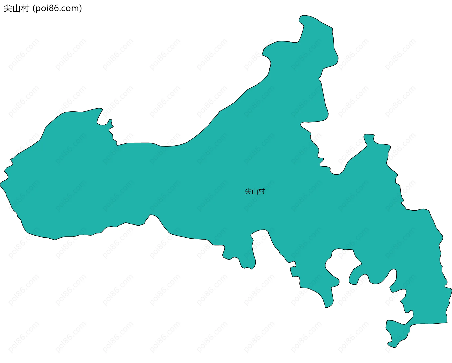 尖山村边界地图