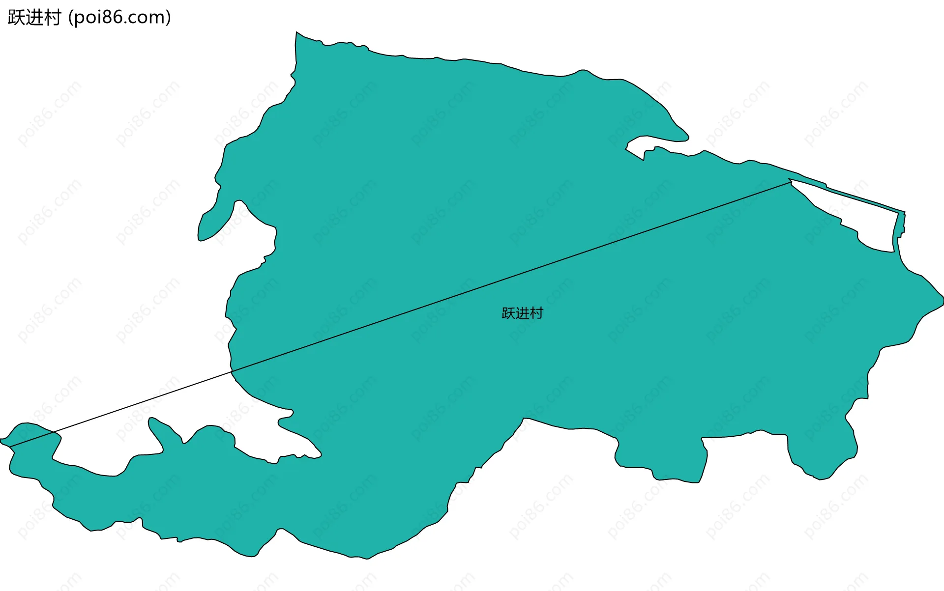 跃进村边界地图