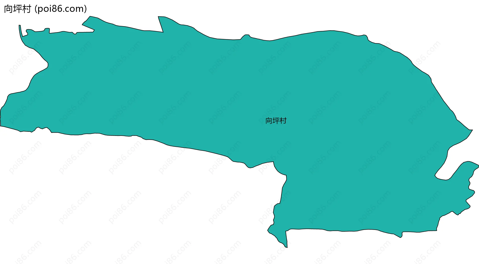 向坪村边界地图