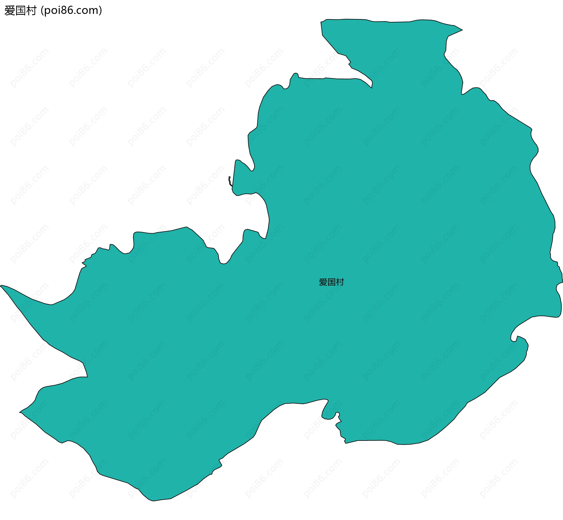 爱国村边界地图