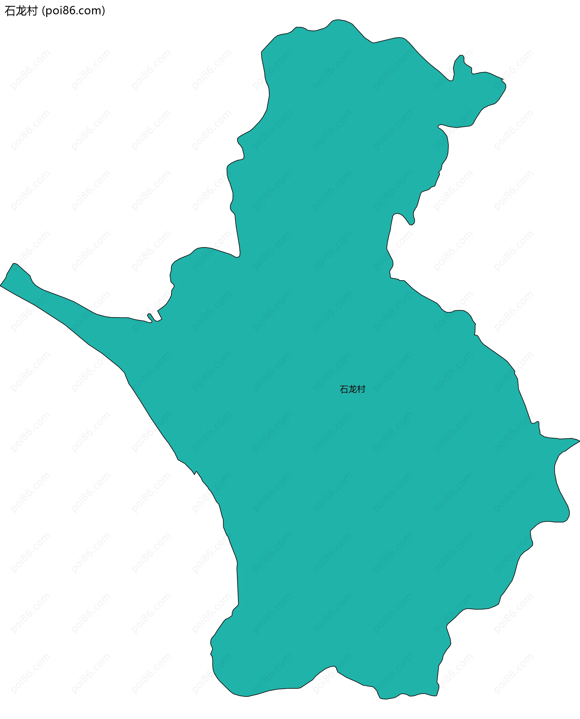 石龙村边界地图