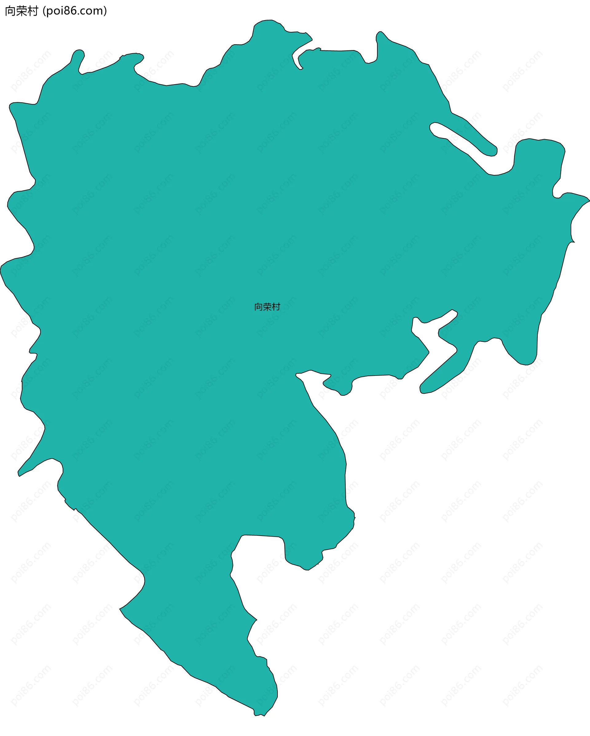 向荣村边界地图