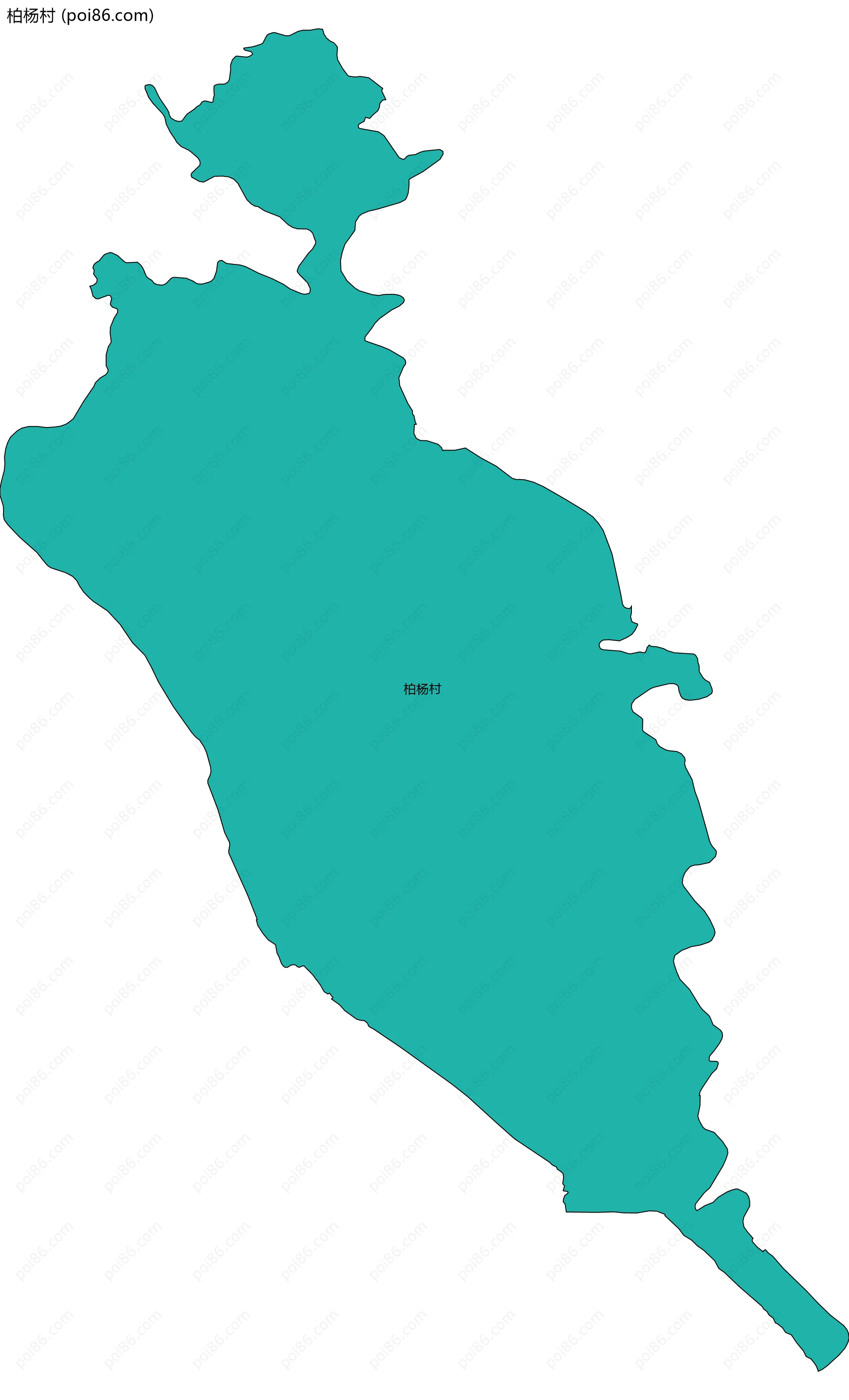 柏杨村边界地图