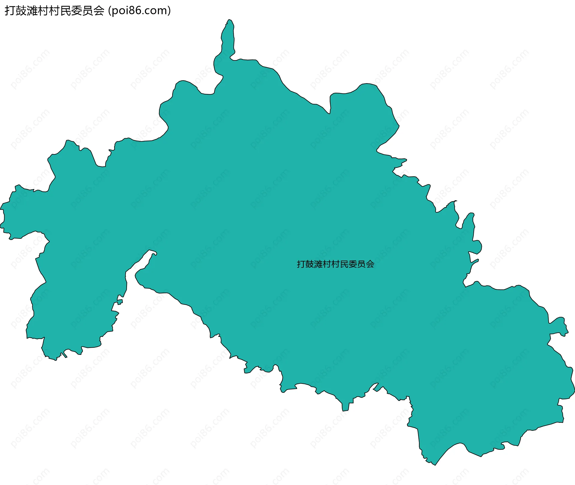 打鼓滩村村民委员会边界地图