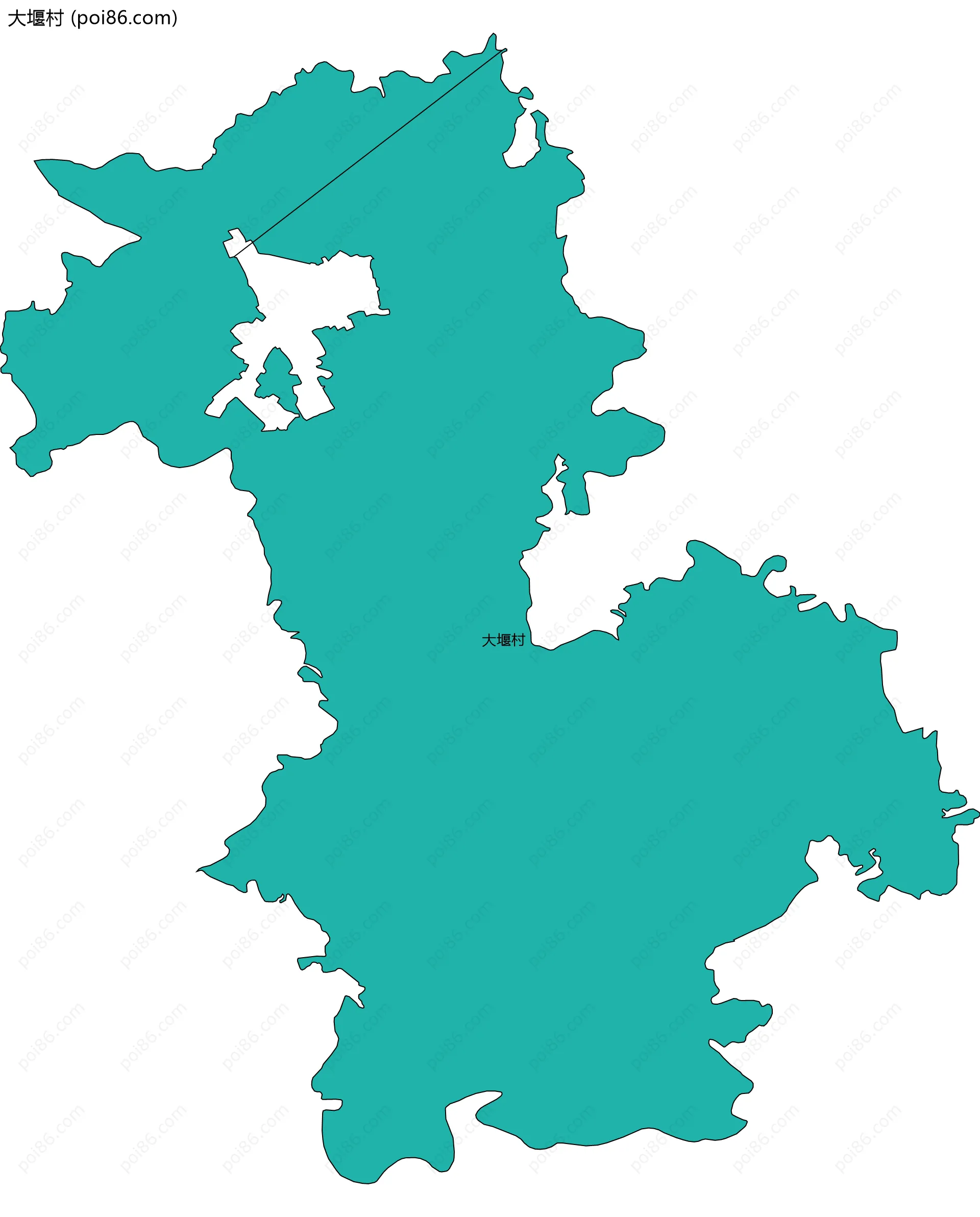 大堰村边界地图