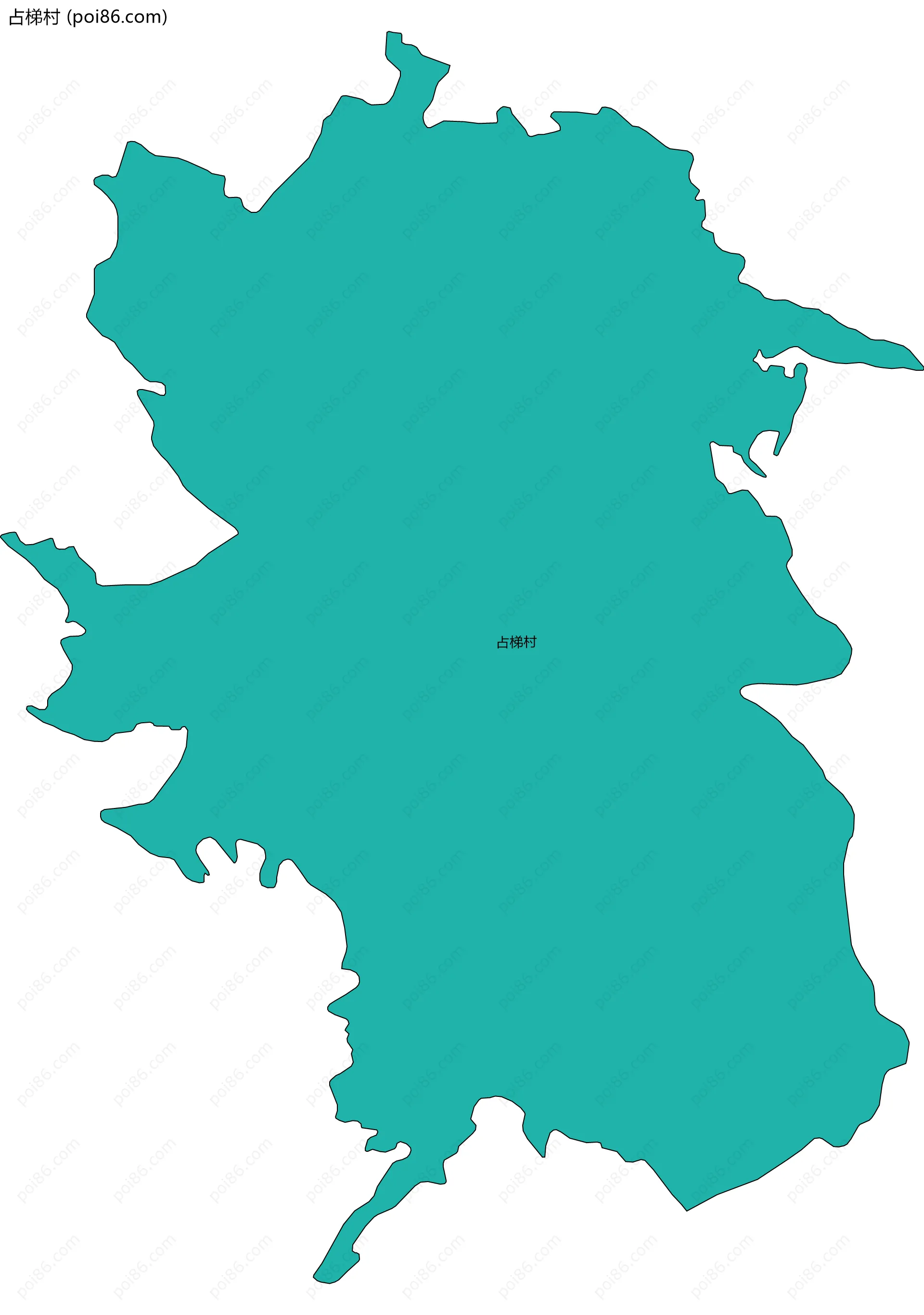 占梯村边界地图