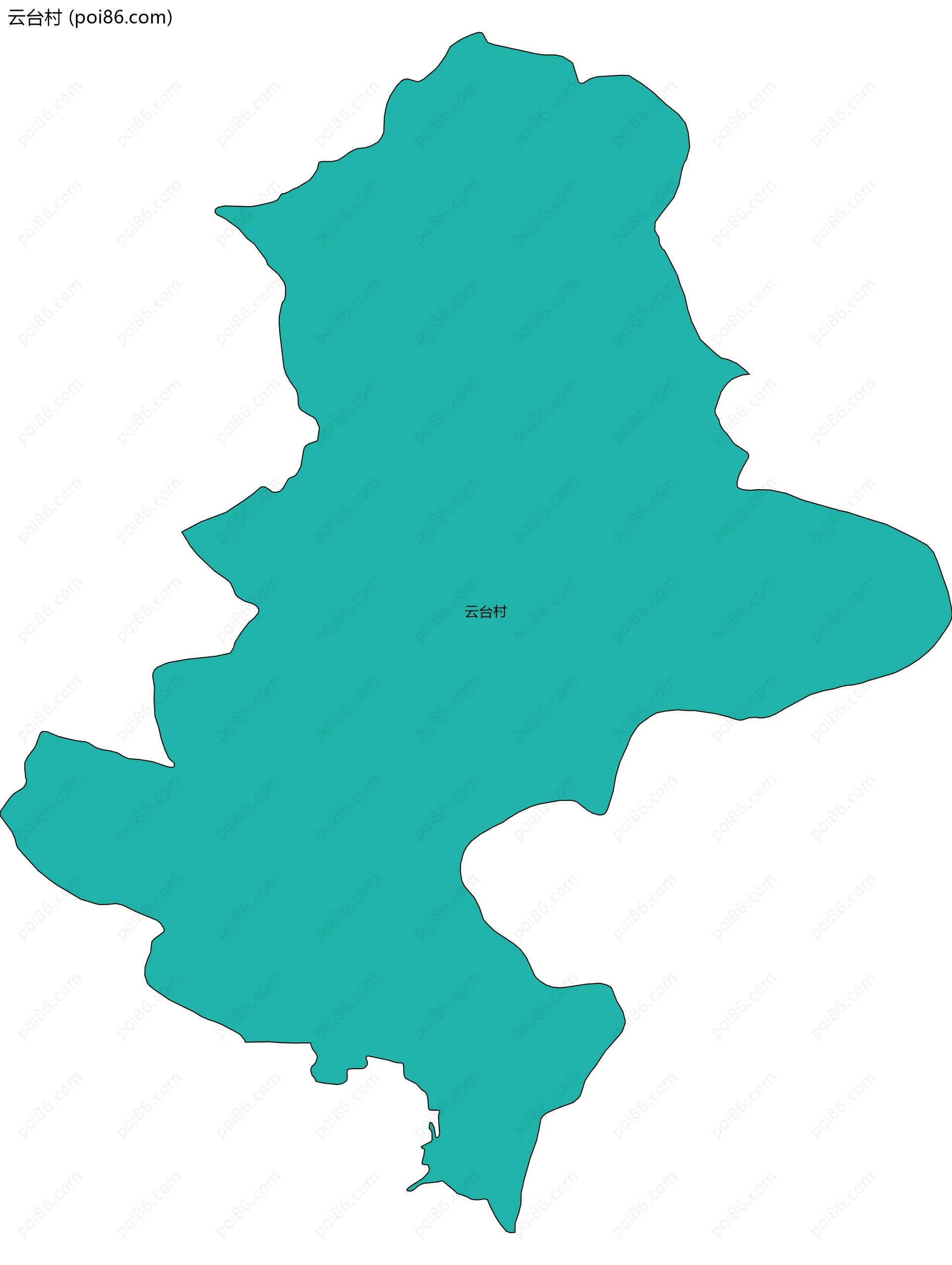 云台村边界地图