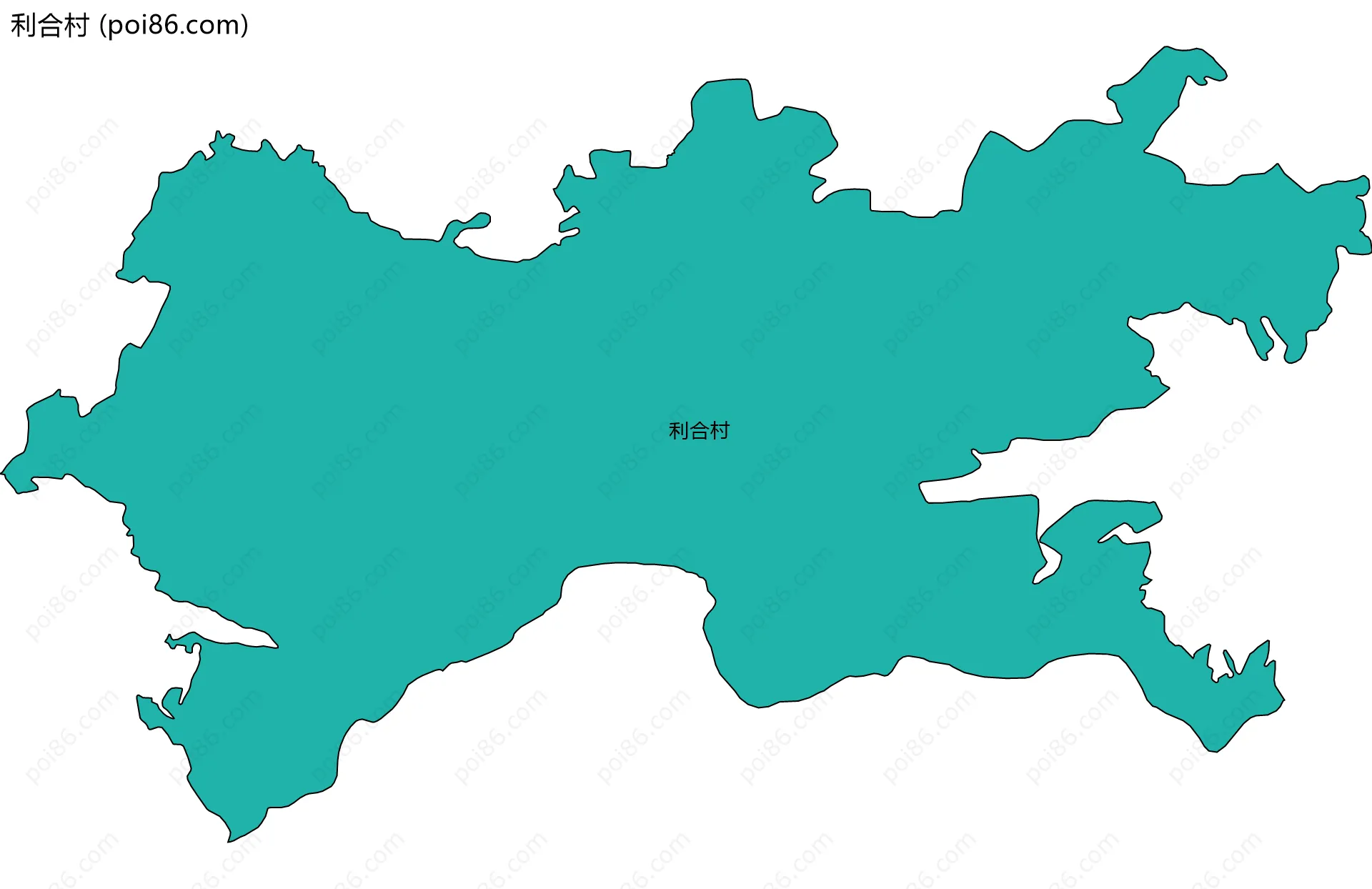 利合村边界地图