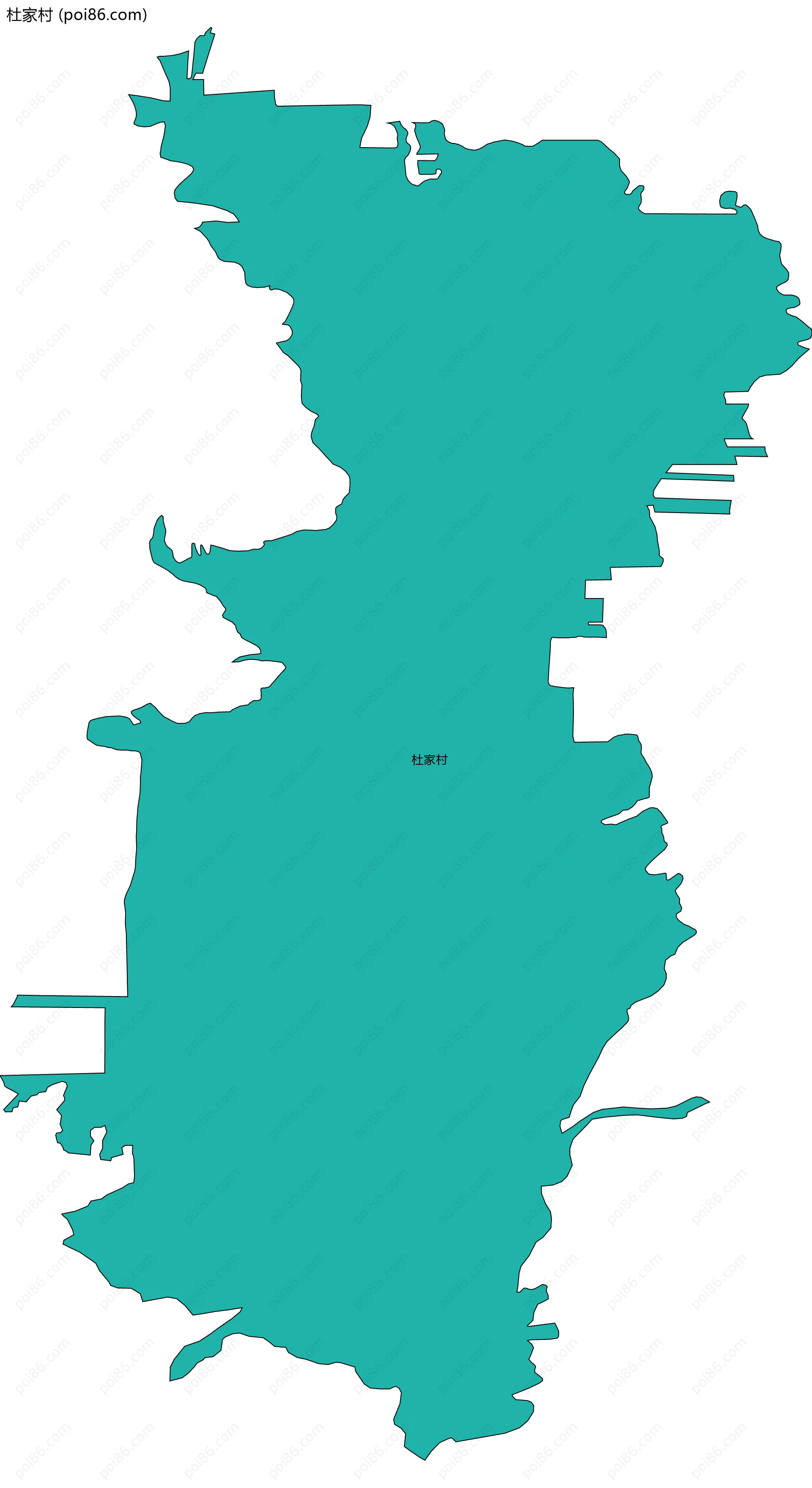 杜家村边界地图