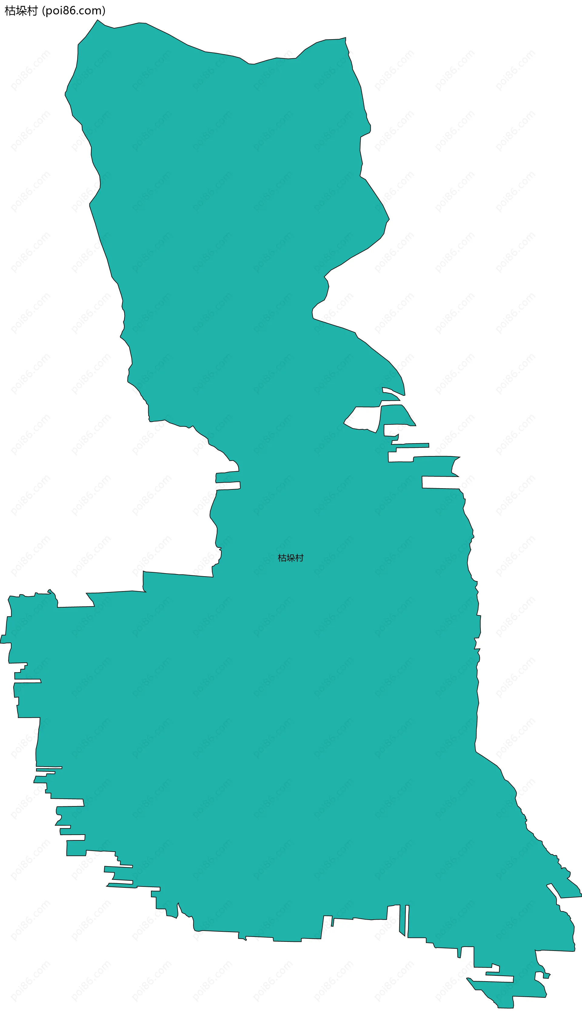 枯垛村边界地图