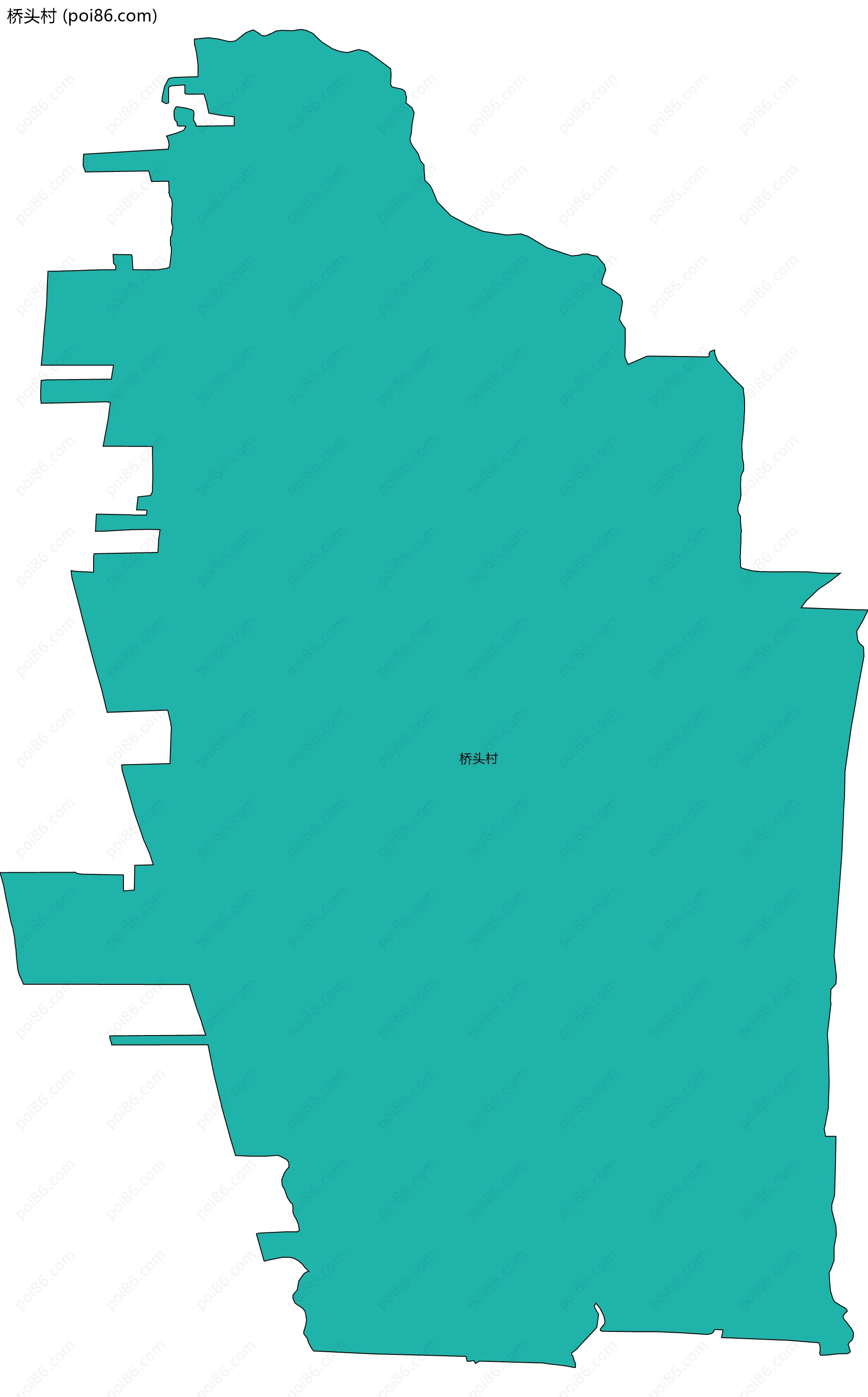 桥头村边界地图