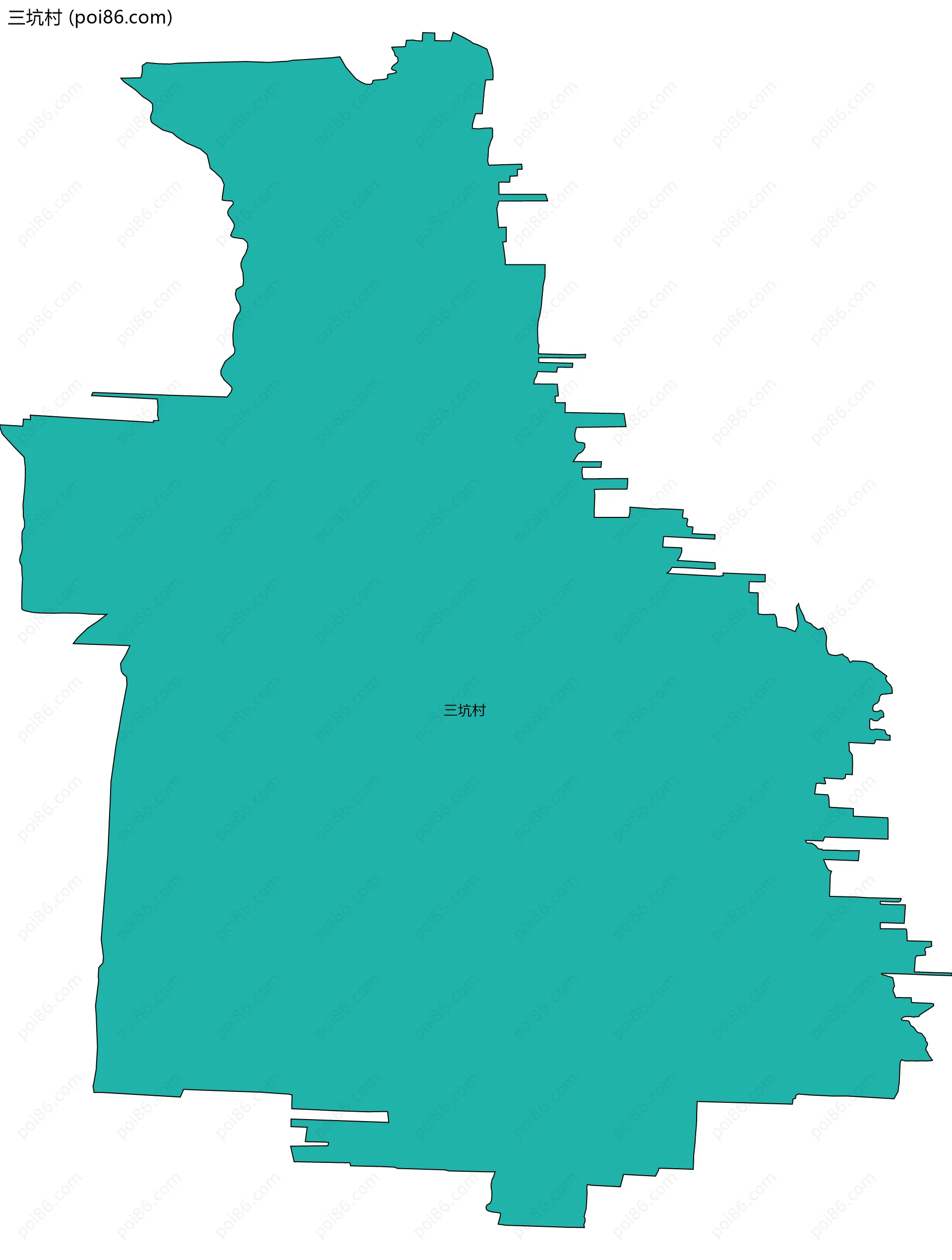 三坑村边界地图