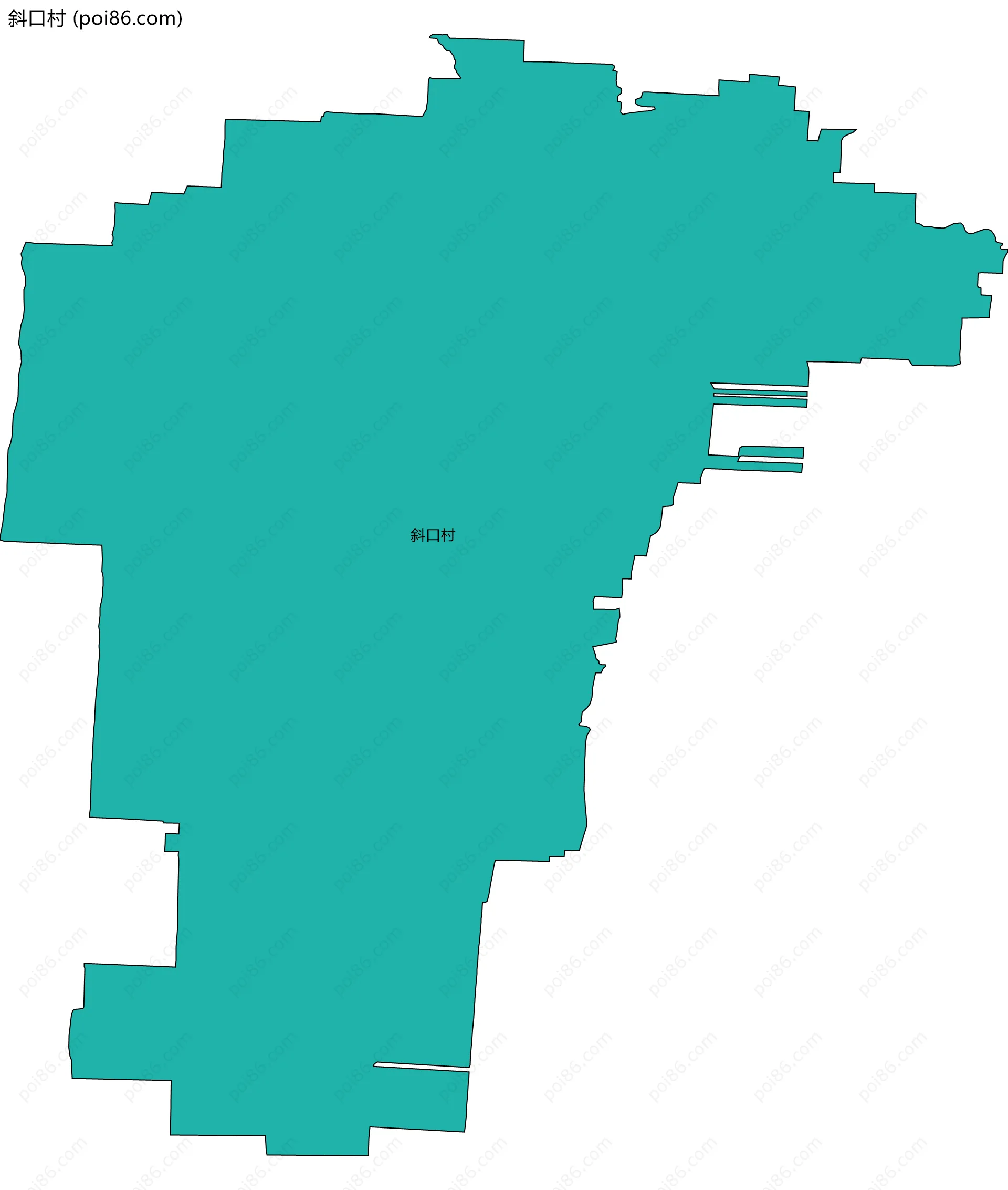 斜口村边界地图