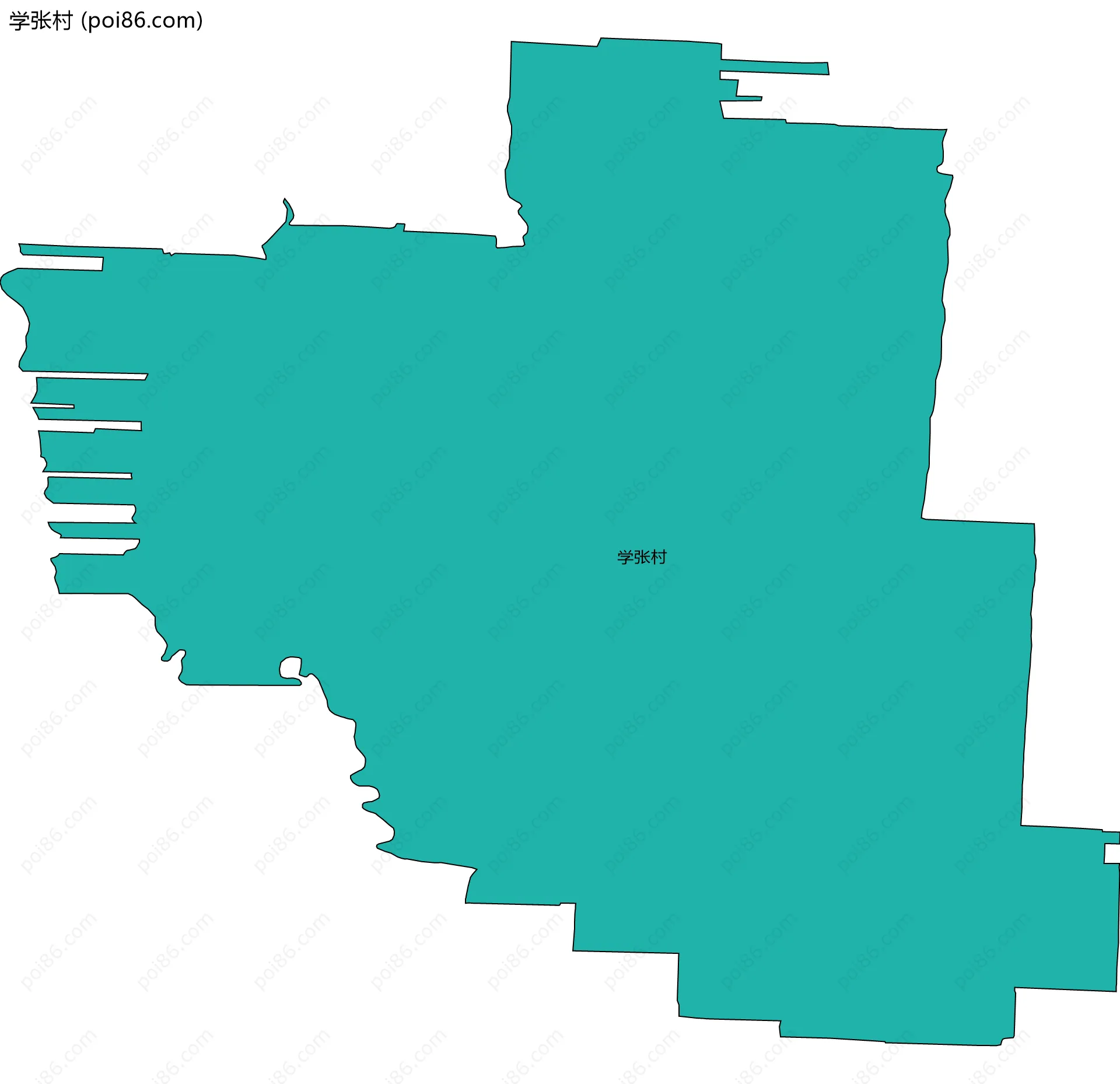 学张村边界地图