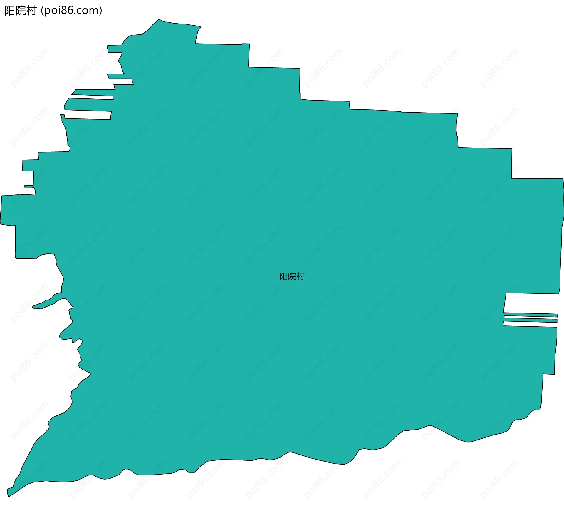 阳院村边界地图