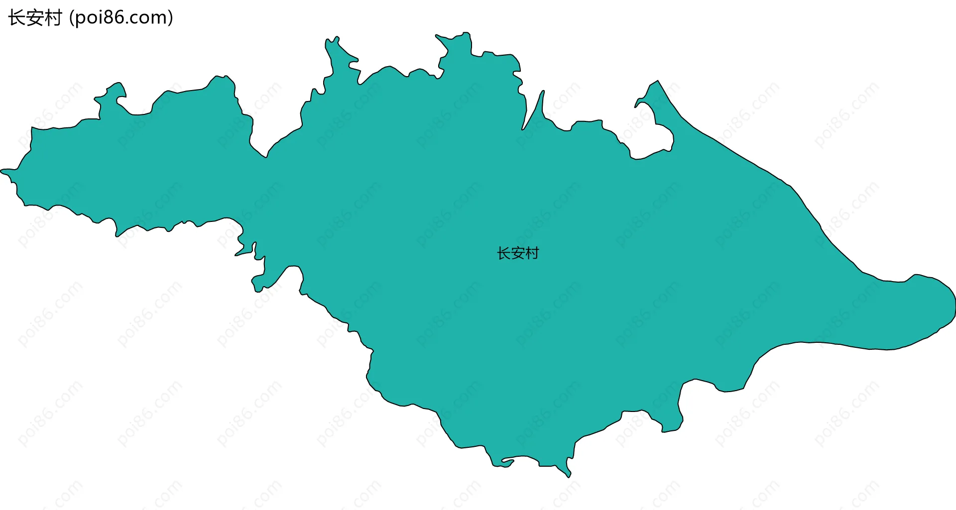 长安村边界地图