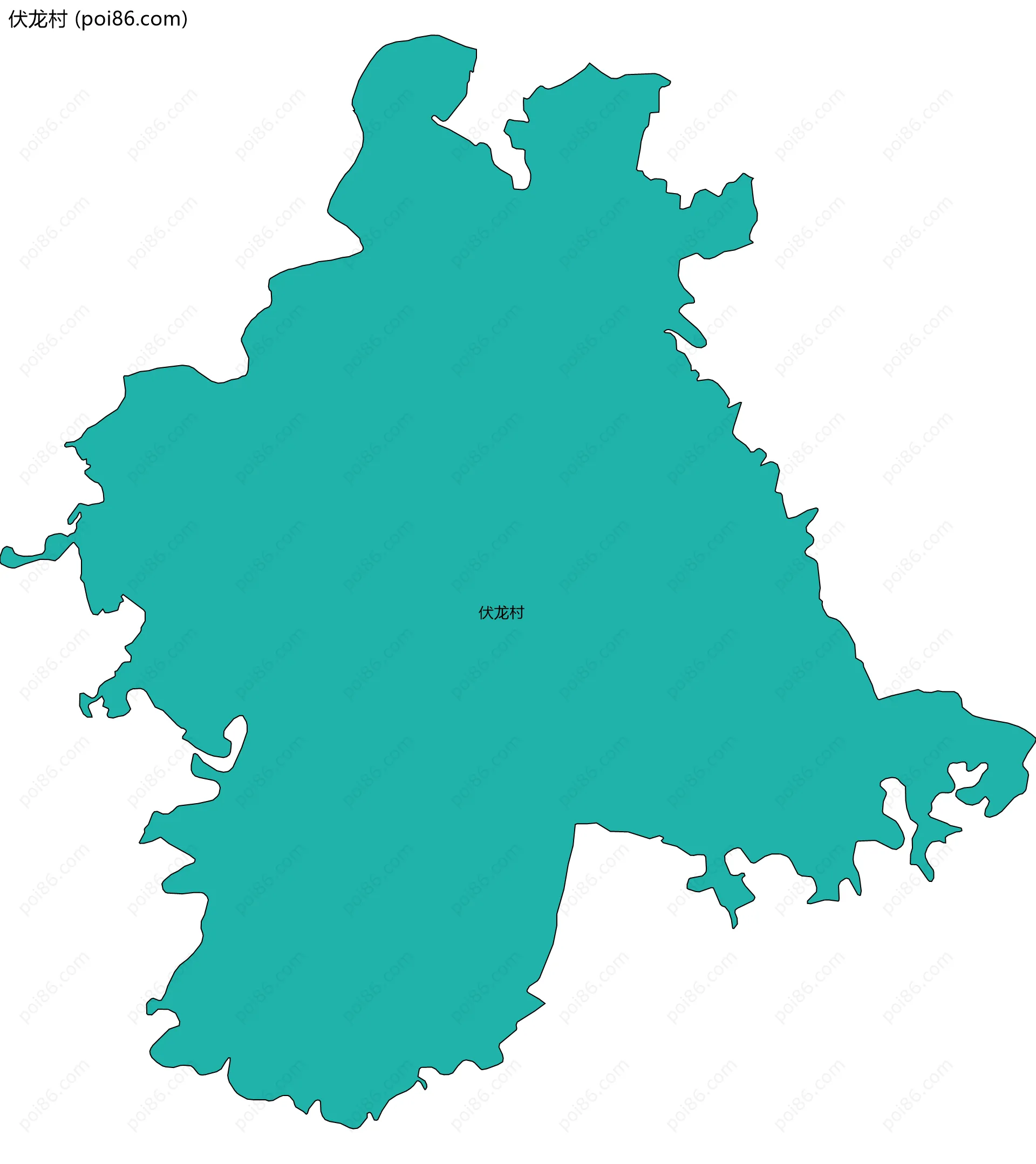 伏龙村边界地图
