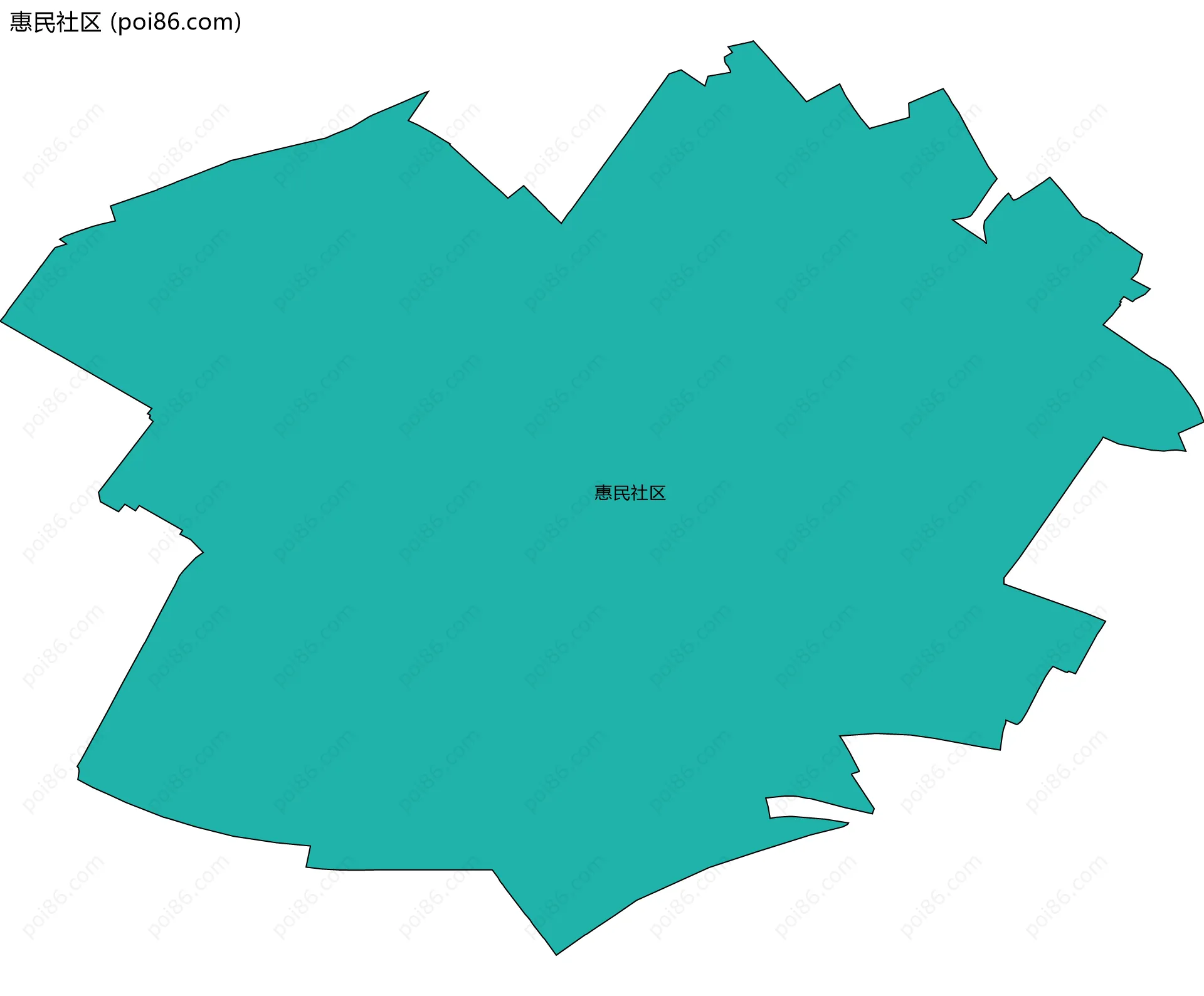 惠民社区边界地图