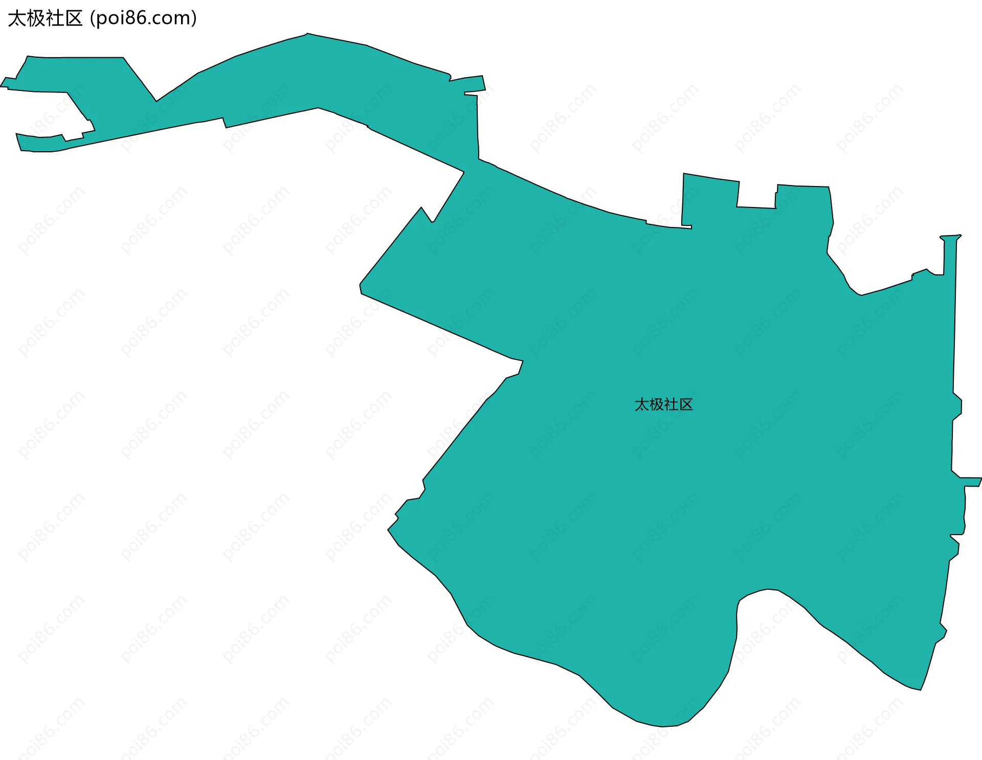 太极社区边界地图