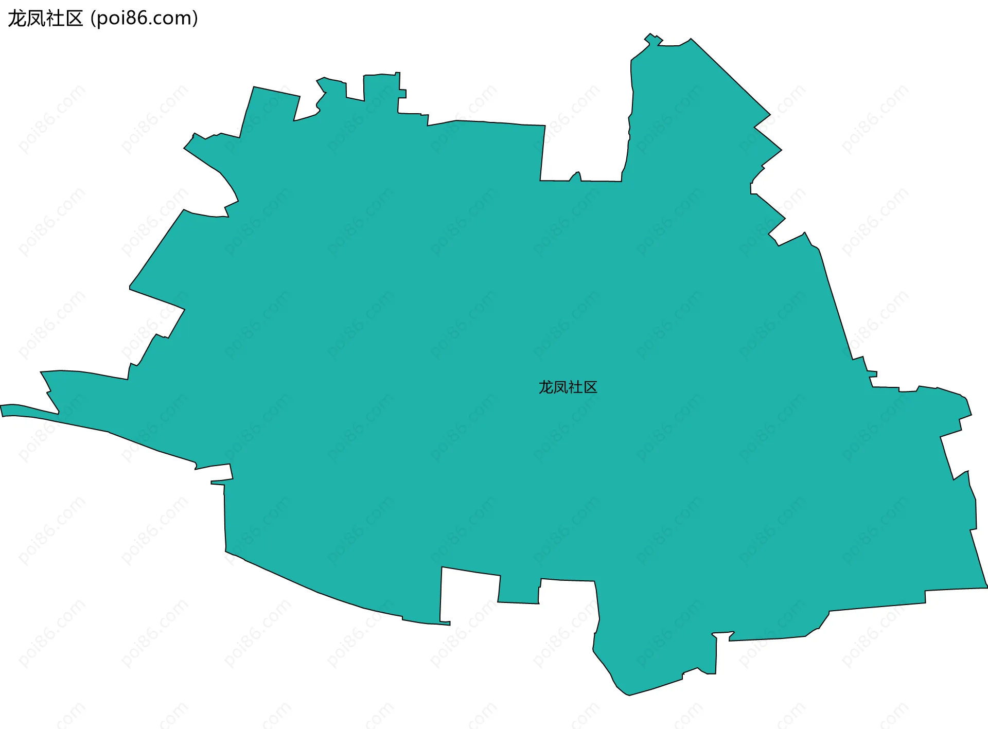 龙凤社区边界地图