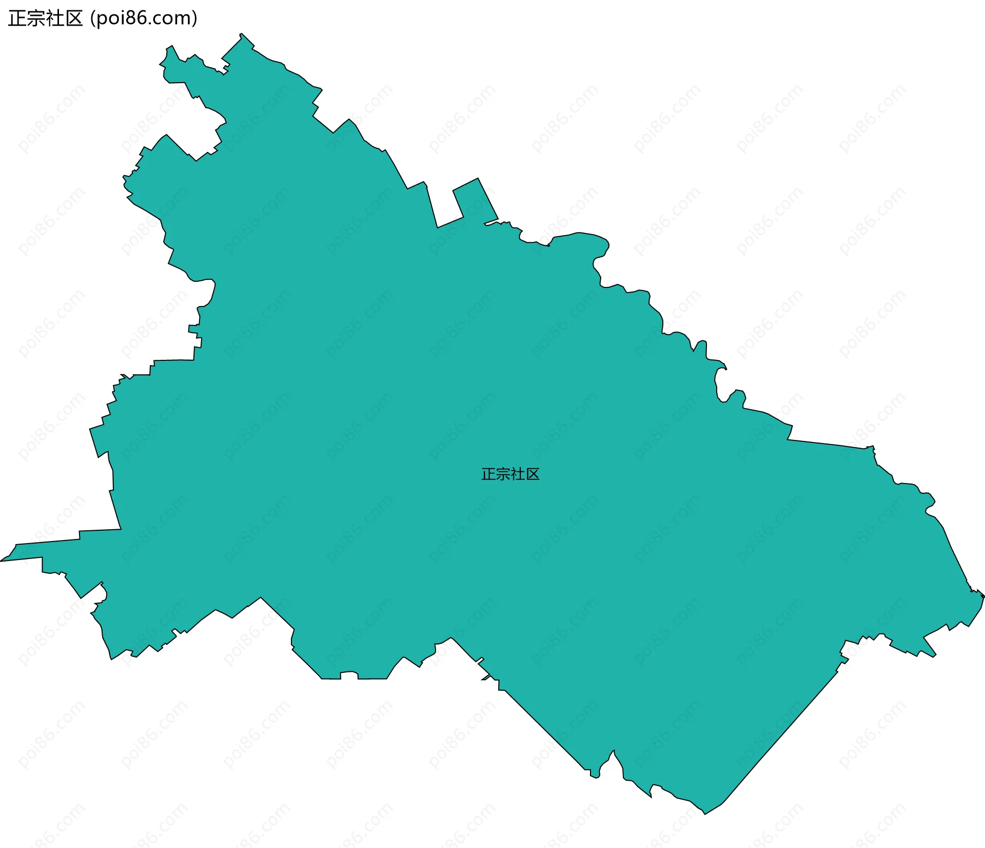 正宗社区边界地图