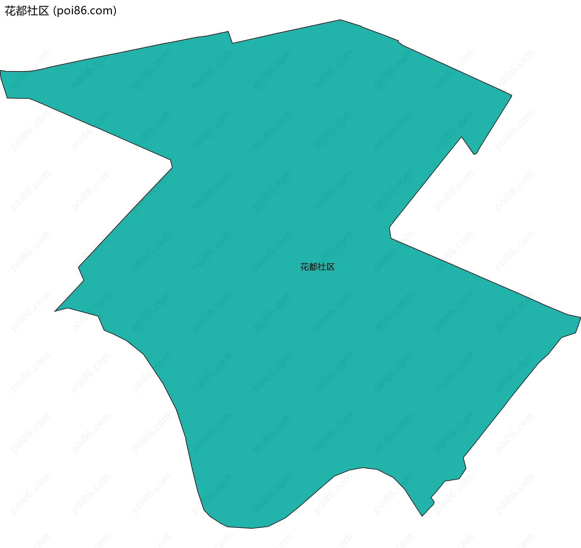 花都社区边界地图