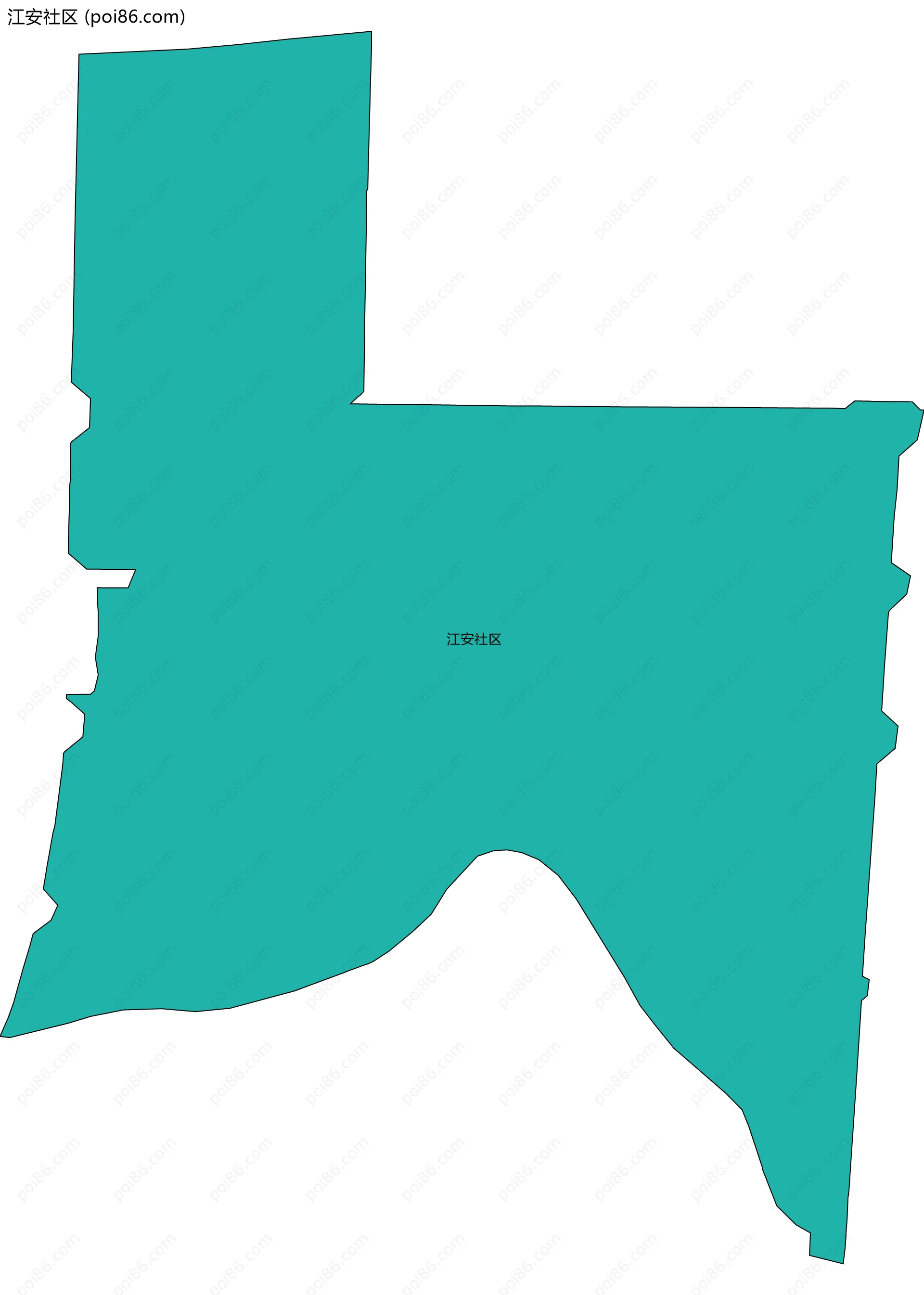 江安社区边界地图
