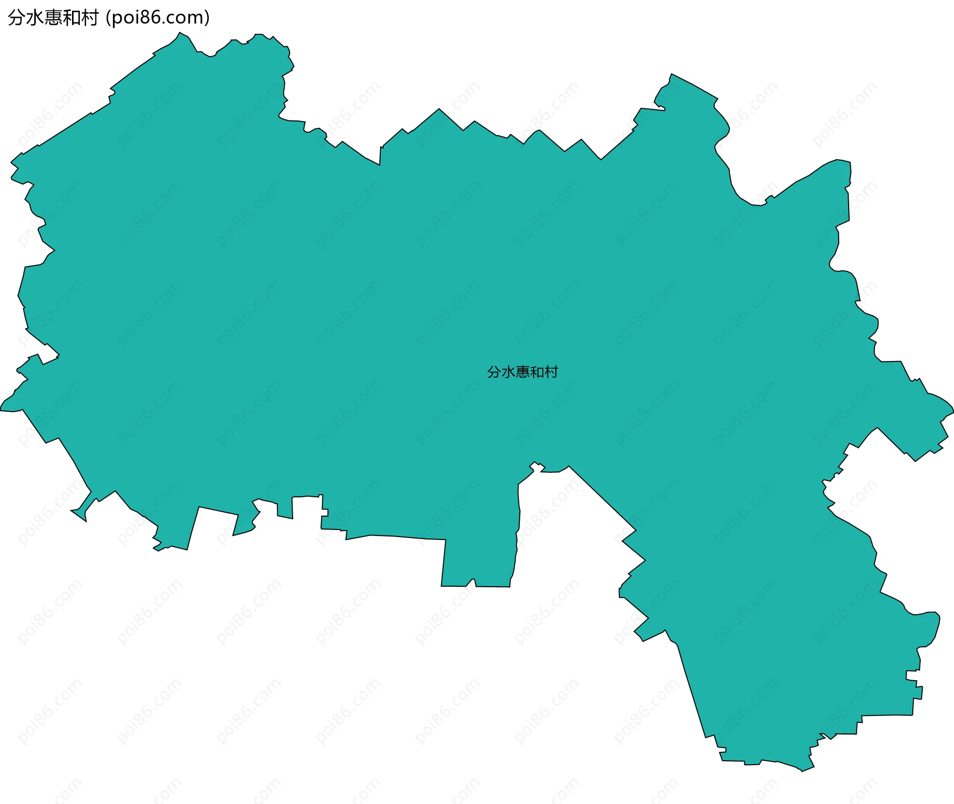 分水惠和村边界地图