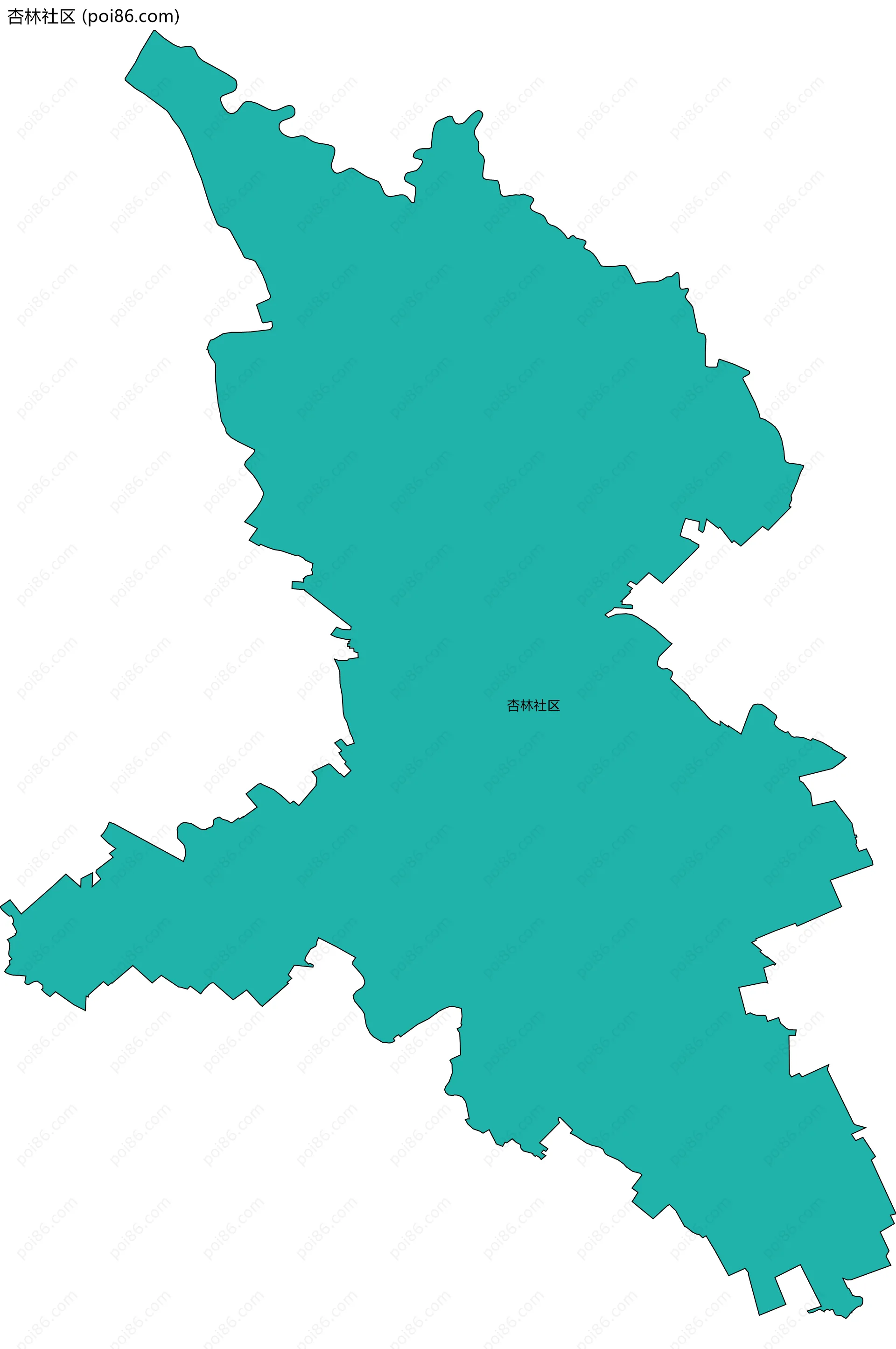 杏林社区边界地图